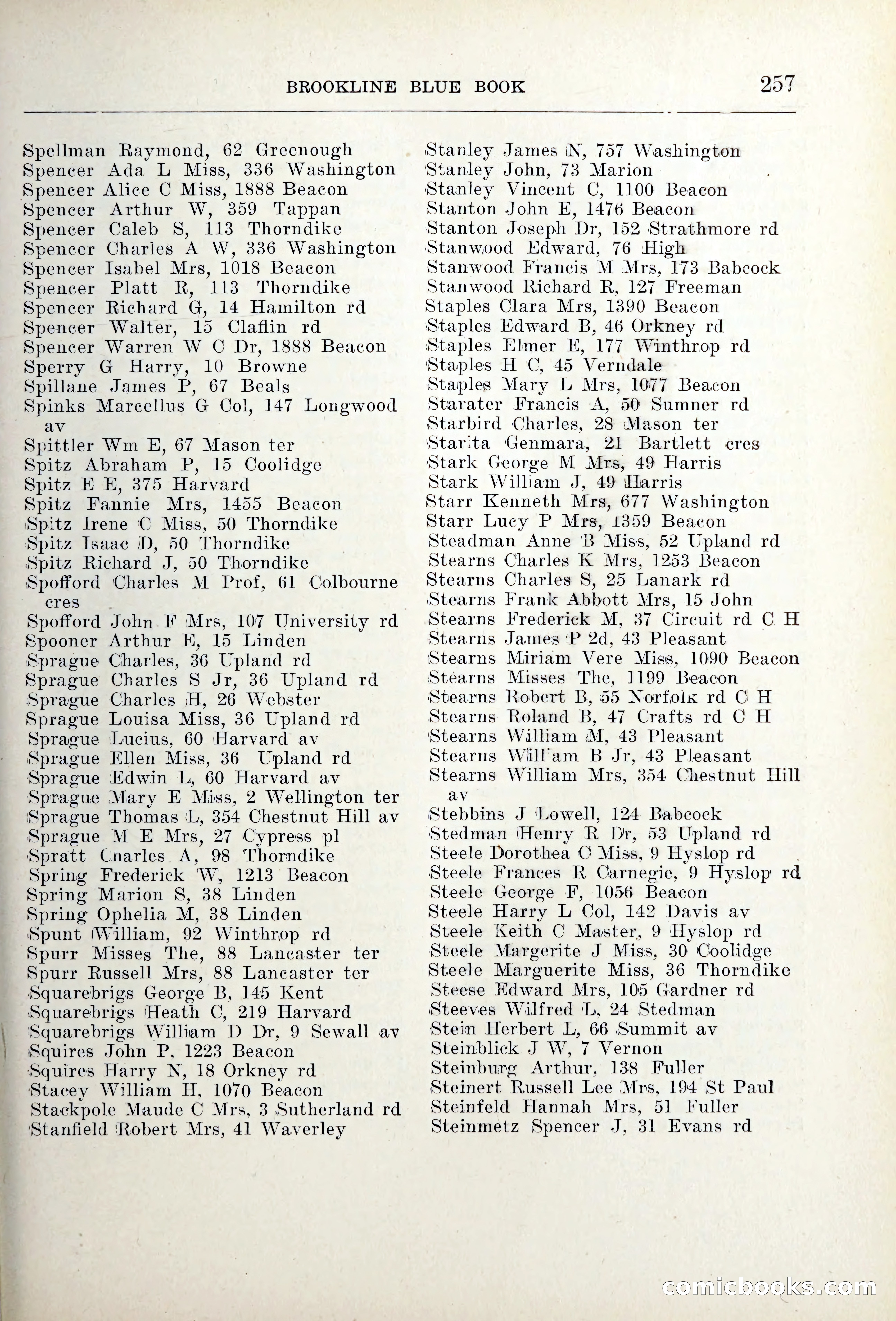 Blue Book of Brookline — page 292 of 354