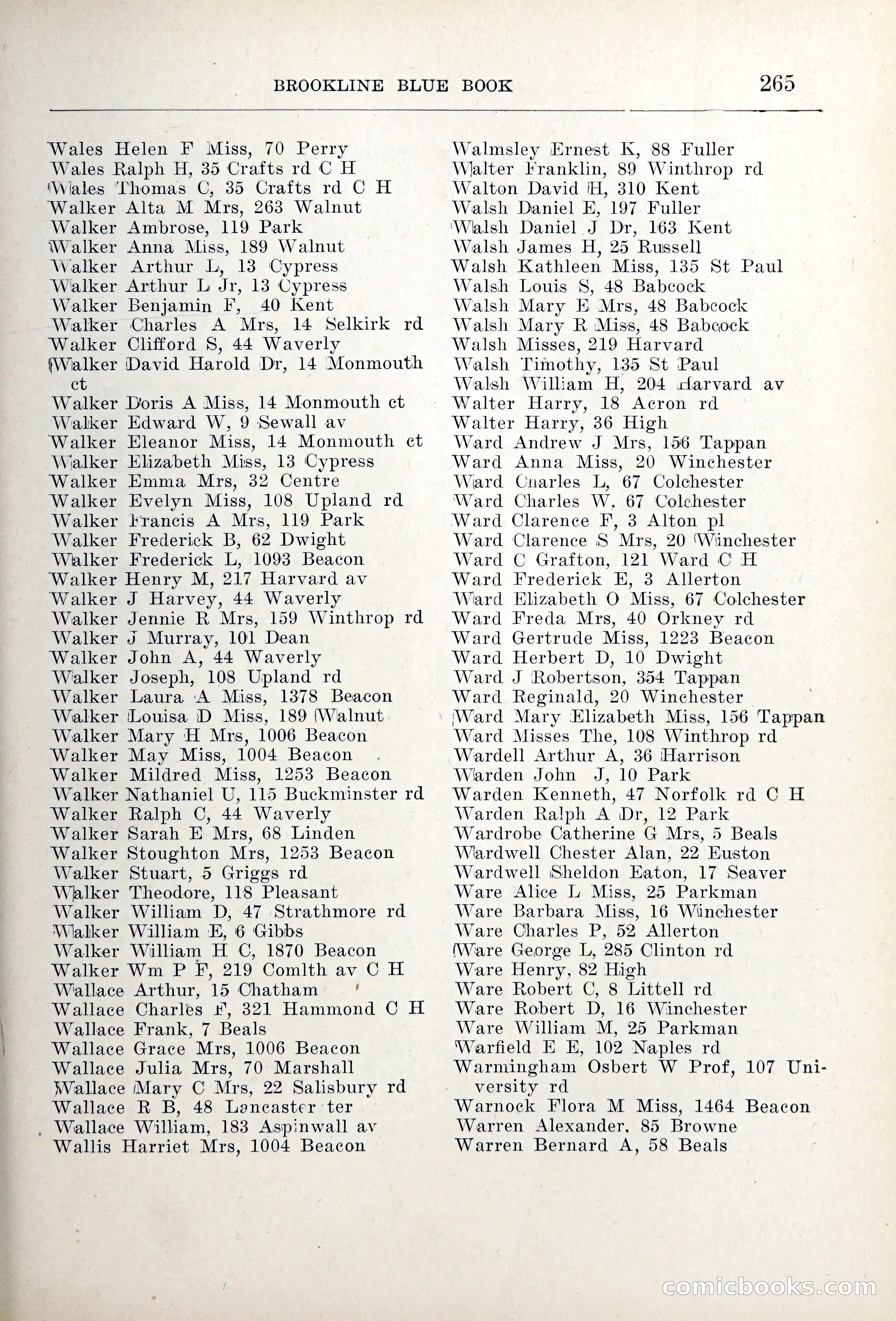 Blue Book of Brookline — page 300 of 354