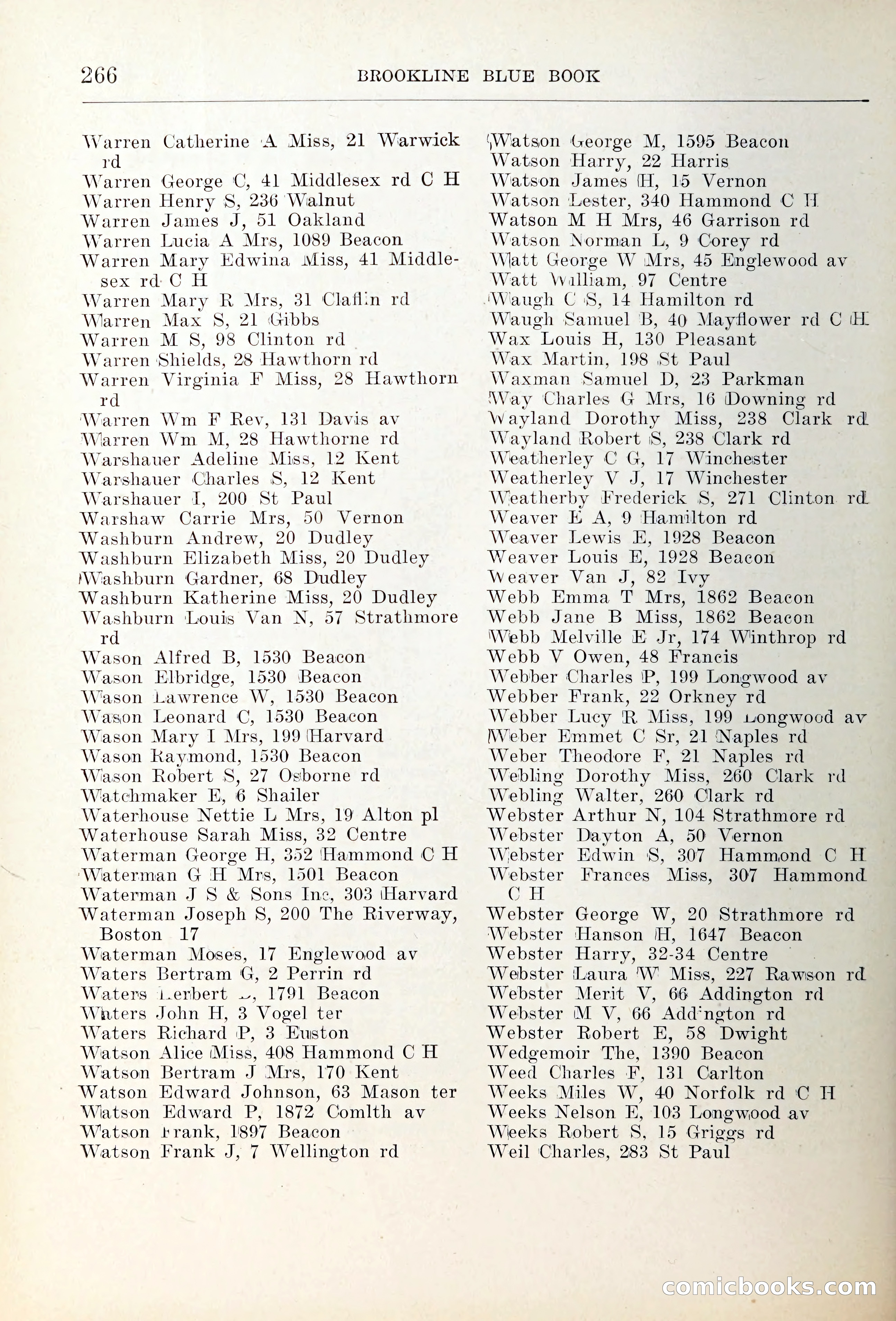 Blue Book of Brookline — page 301 of 354
