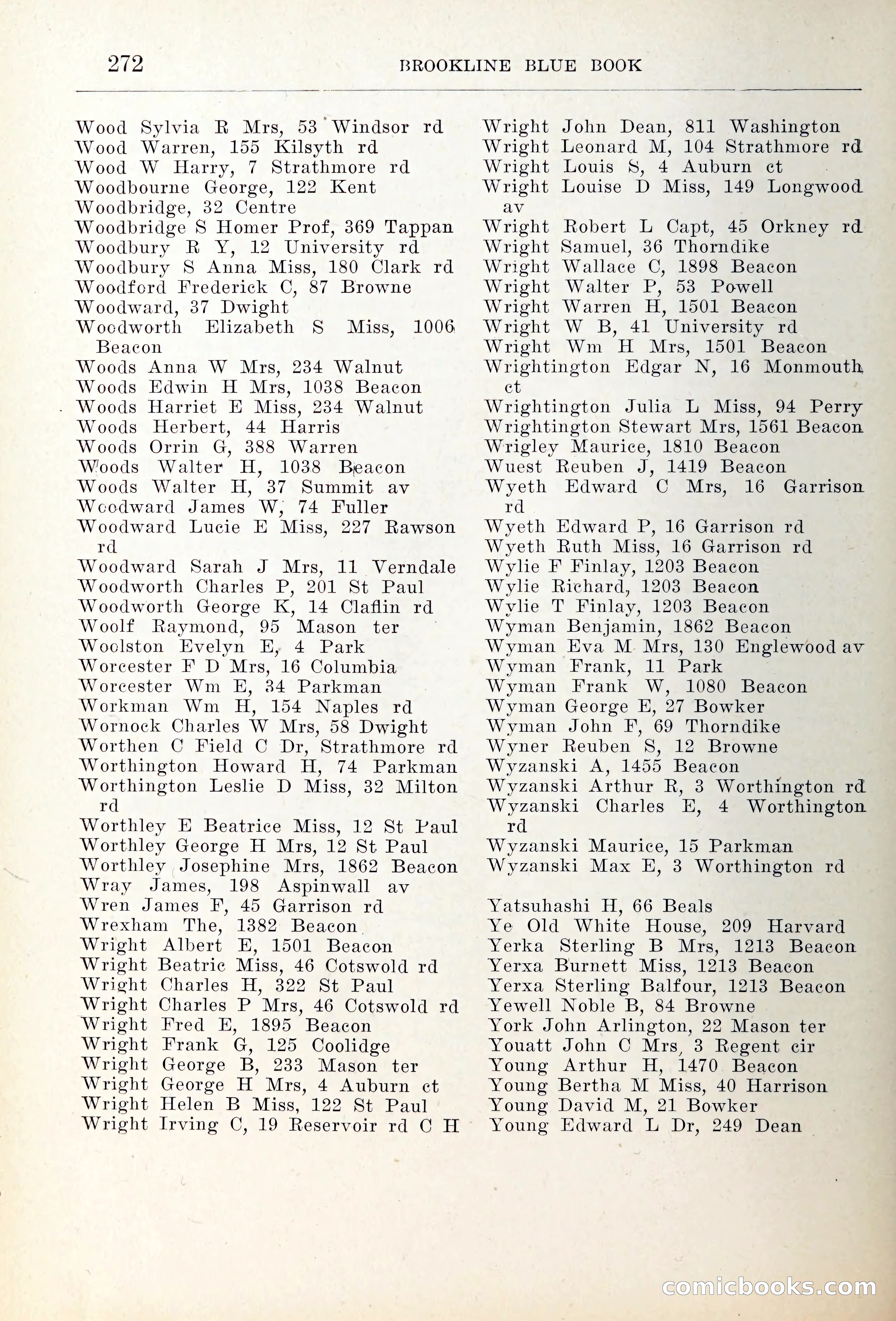 Blue Book of Brookline — page 307 of 354