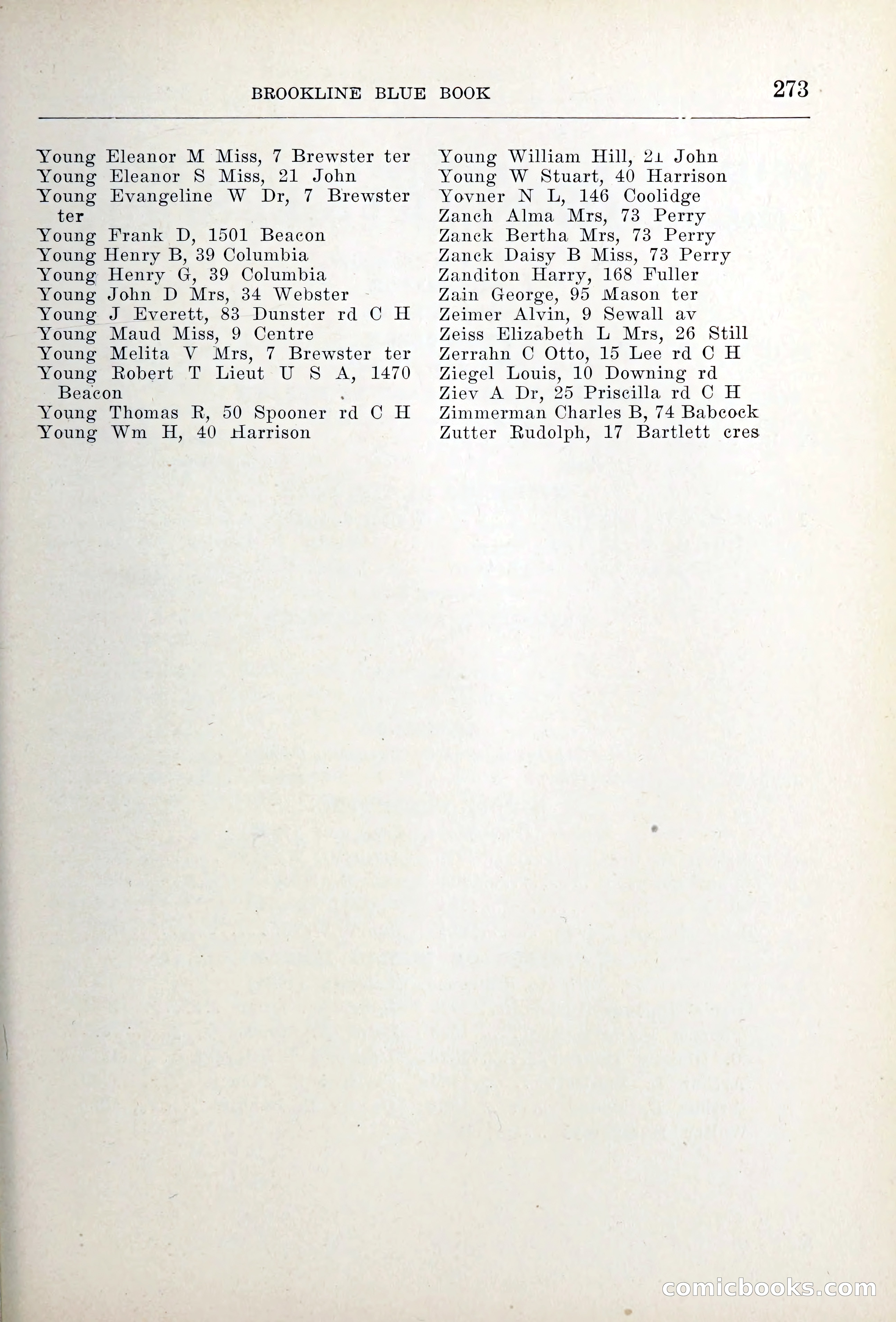 Blue Book of Brookline — page 308 of 354