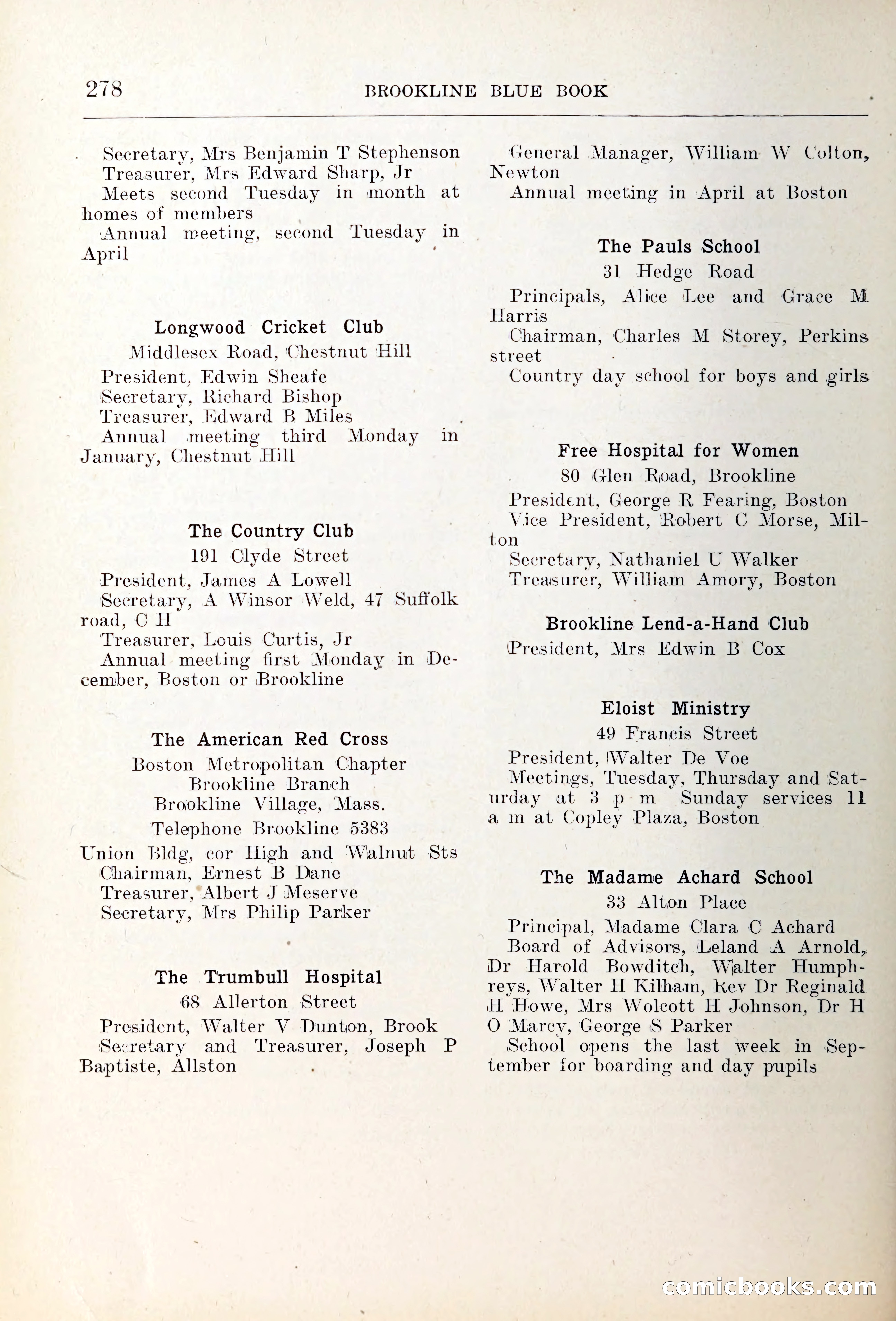 Blue Book of Brookline — page 313 of 354