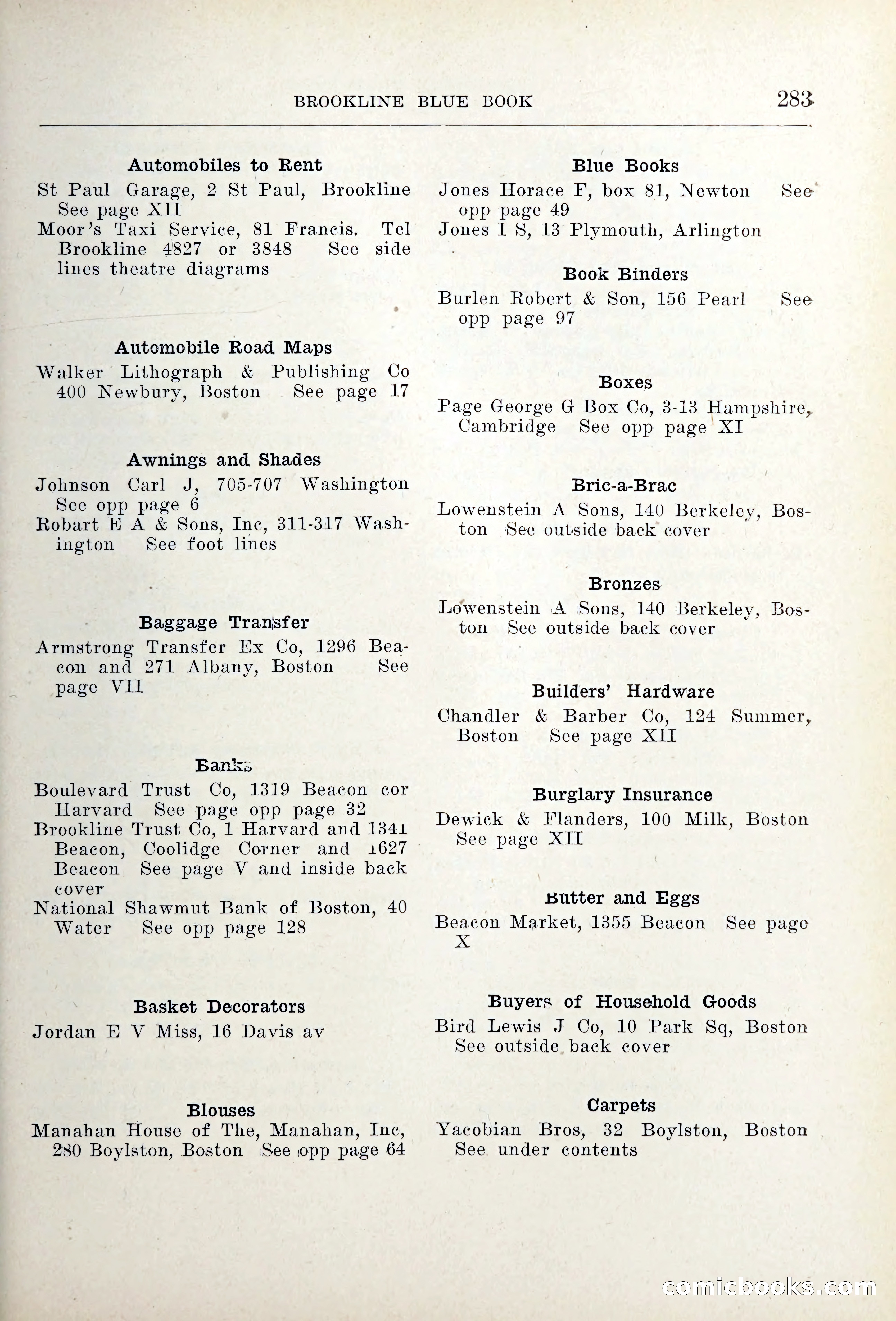 Blue Book of Brookline — page 318 of 354
