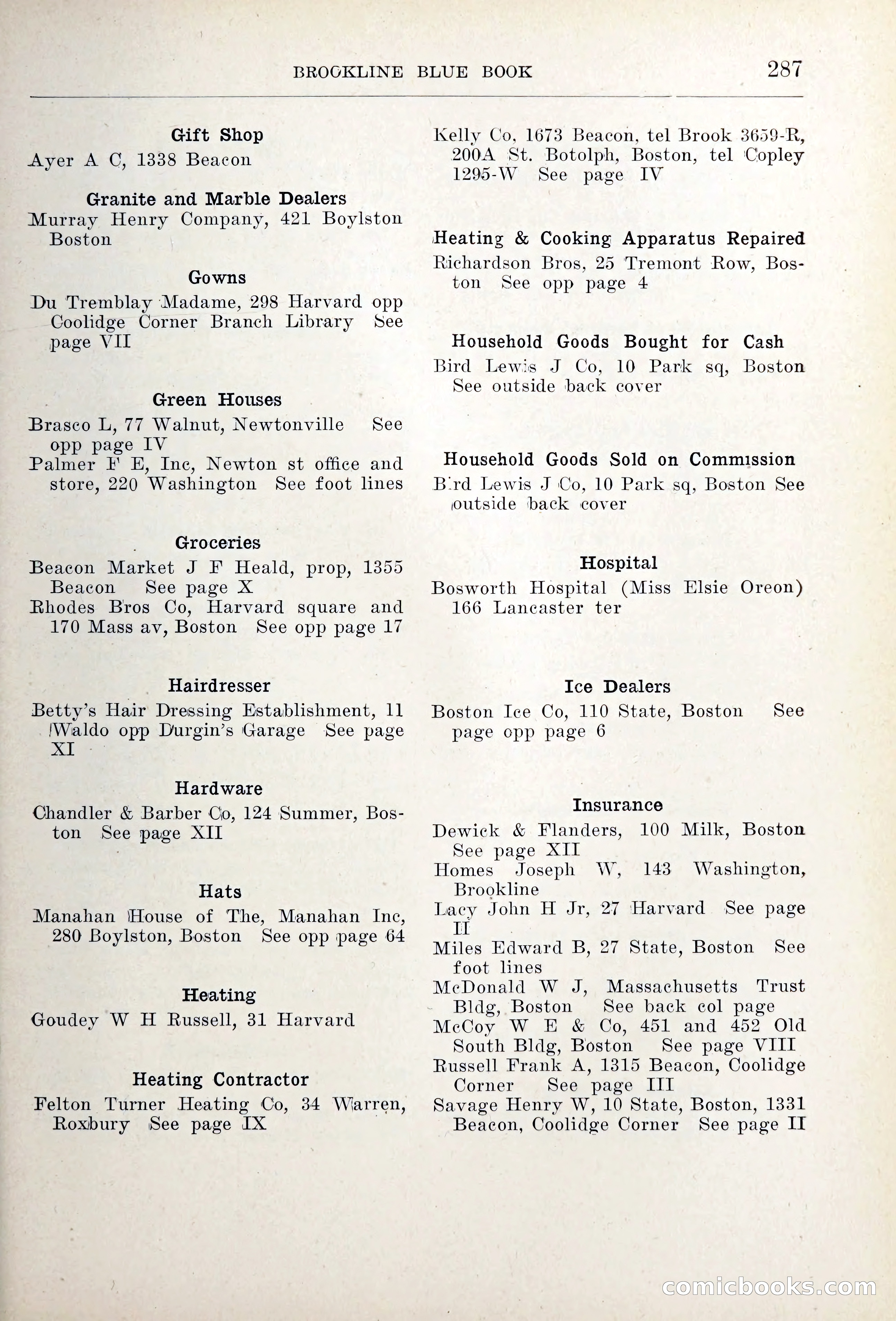 Blue Book of Brookline — page 322 of 354