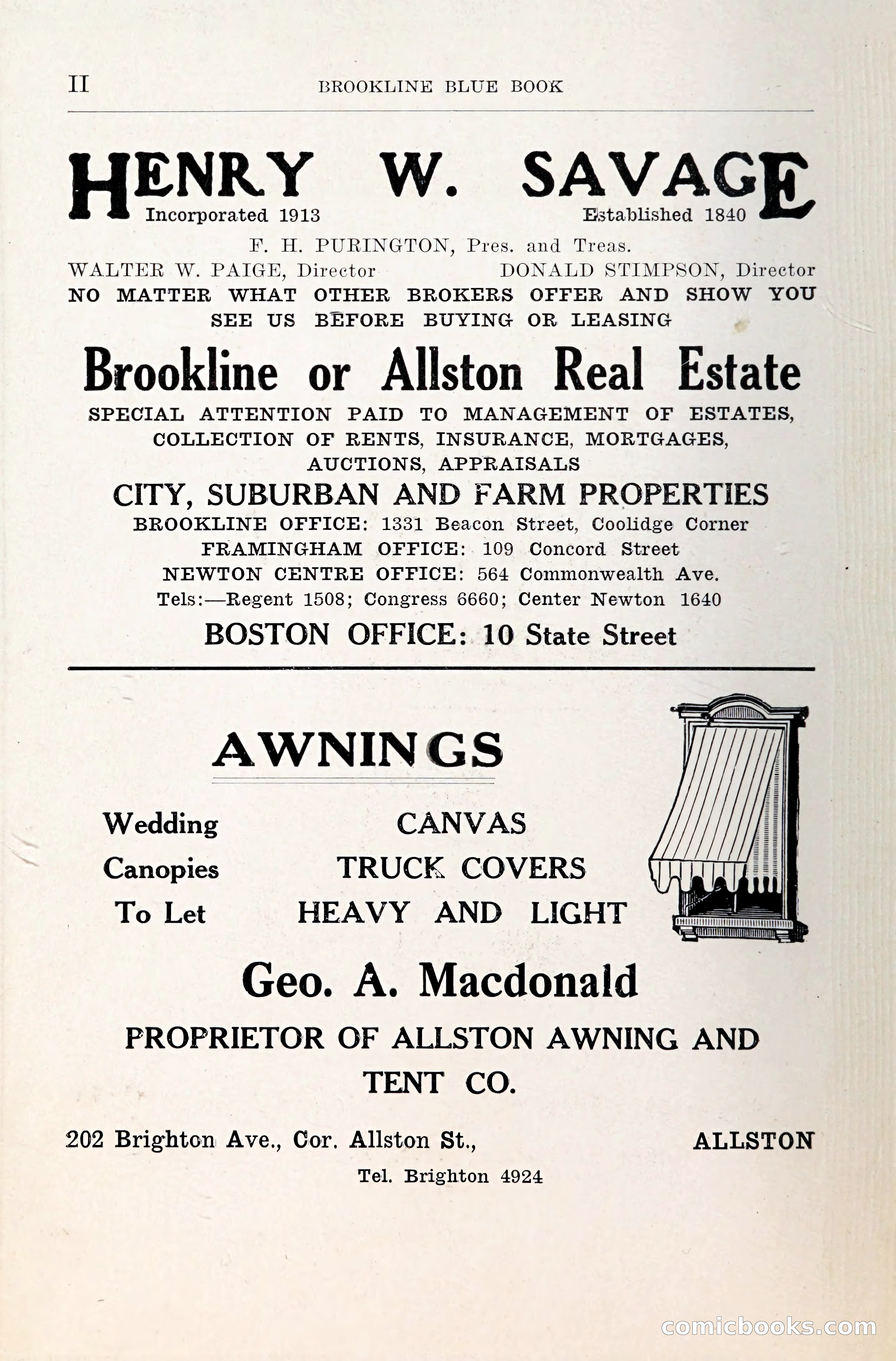 Blue Book of Brookline and Longwood — page 3 of 349