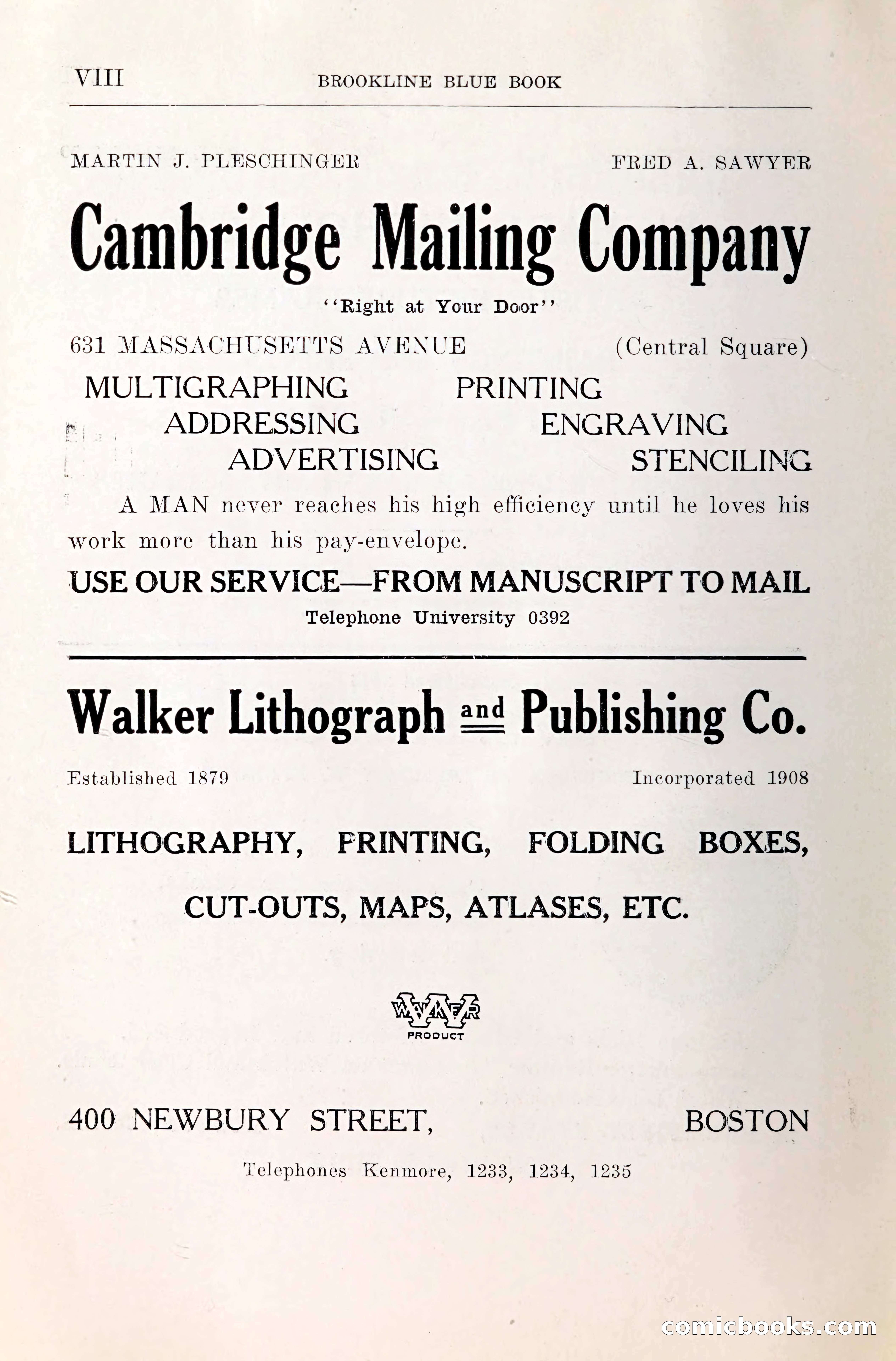 Blue Book of Brookline and Longwood — page 9 of 349