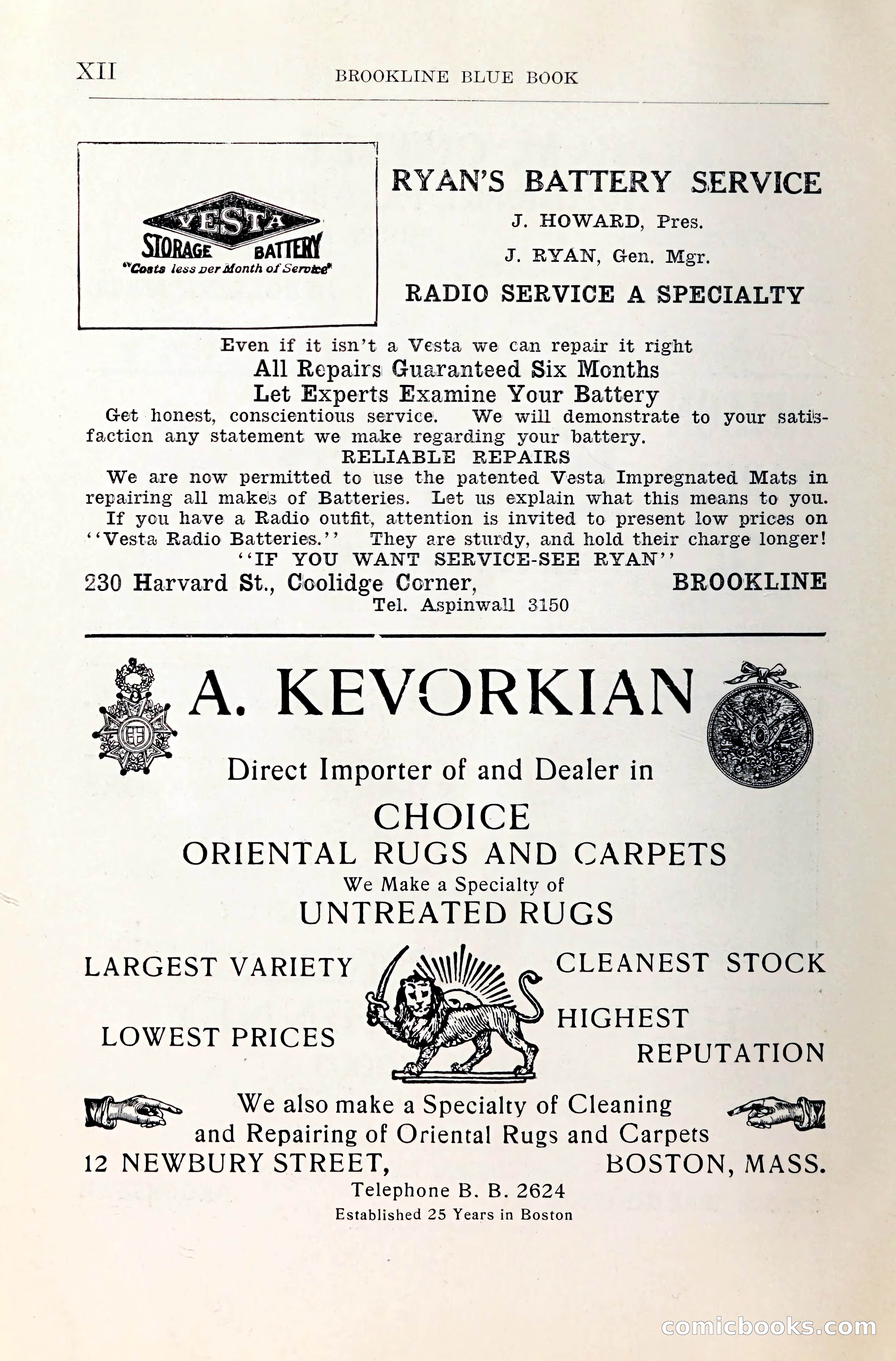Blue Book of Brookline and Longwood — page 13 of 349
