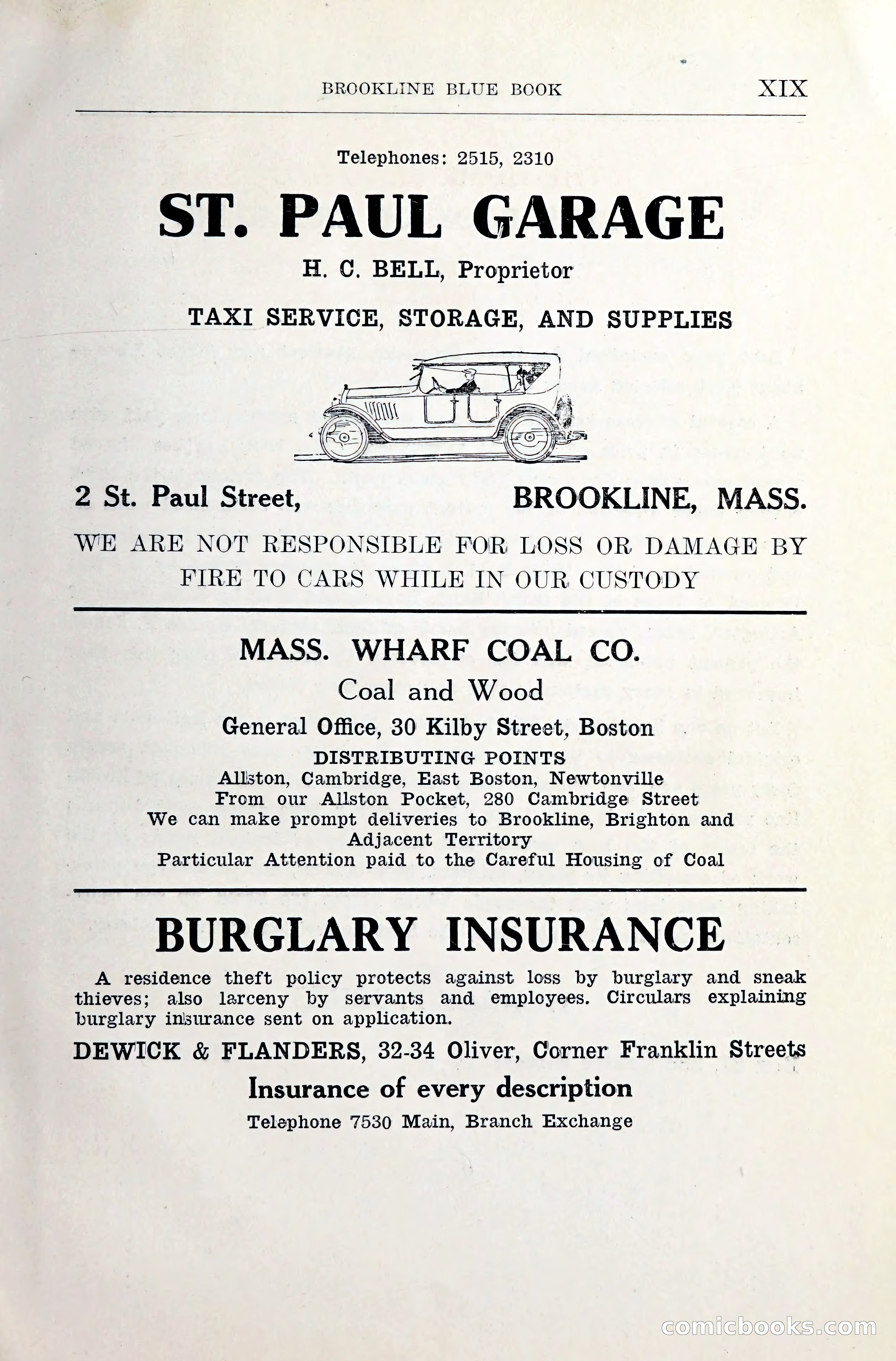 Blue Book of Brookline and Longwood — page 20 of 349