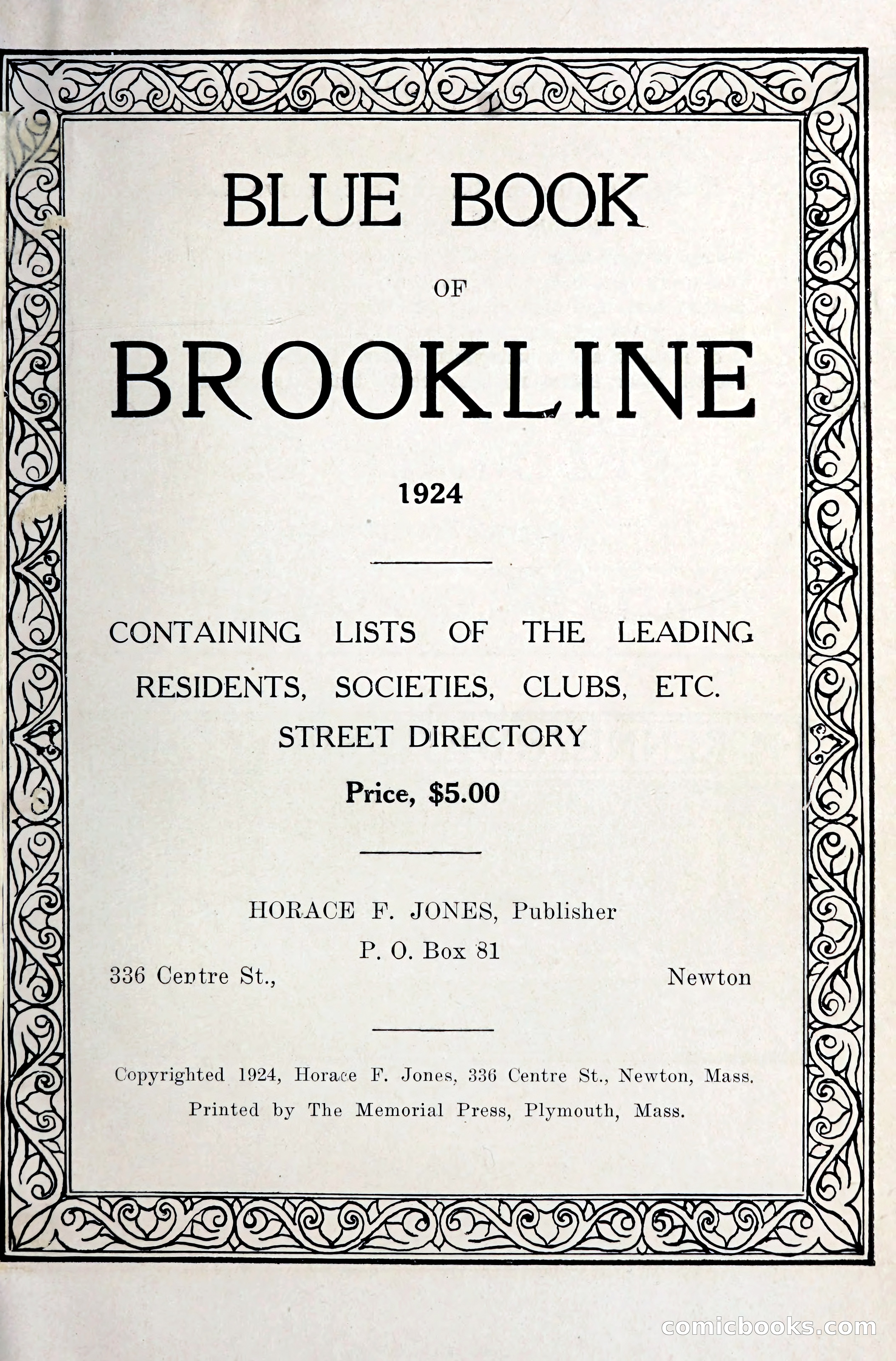 Blue Book of Brookline and Longwood — page 24 of 349