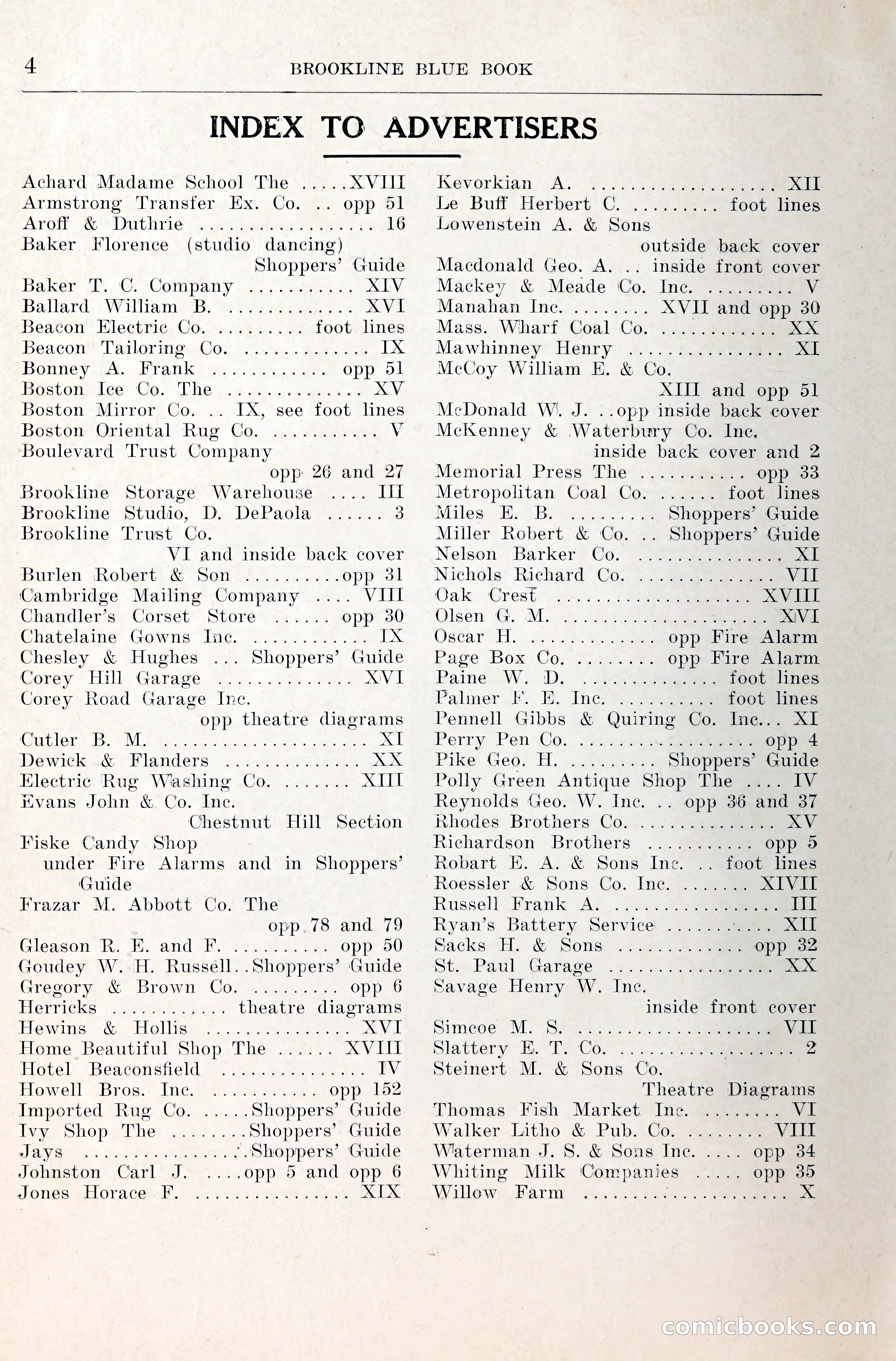 Blue Book of Brookline and Longwood — page 27 of 349
