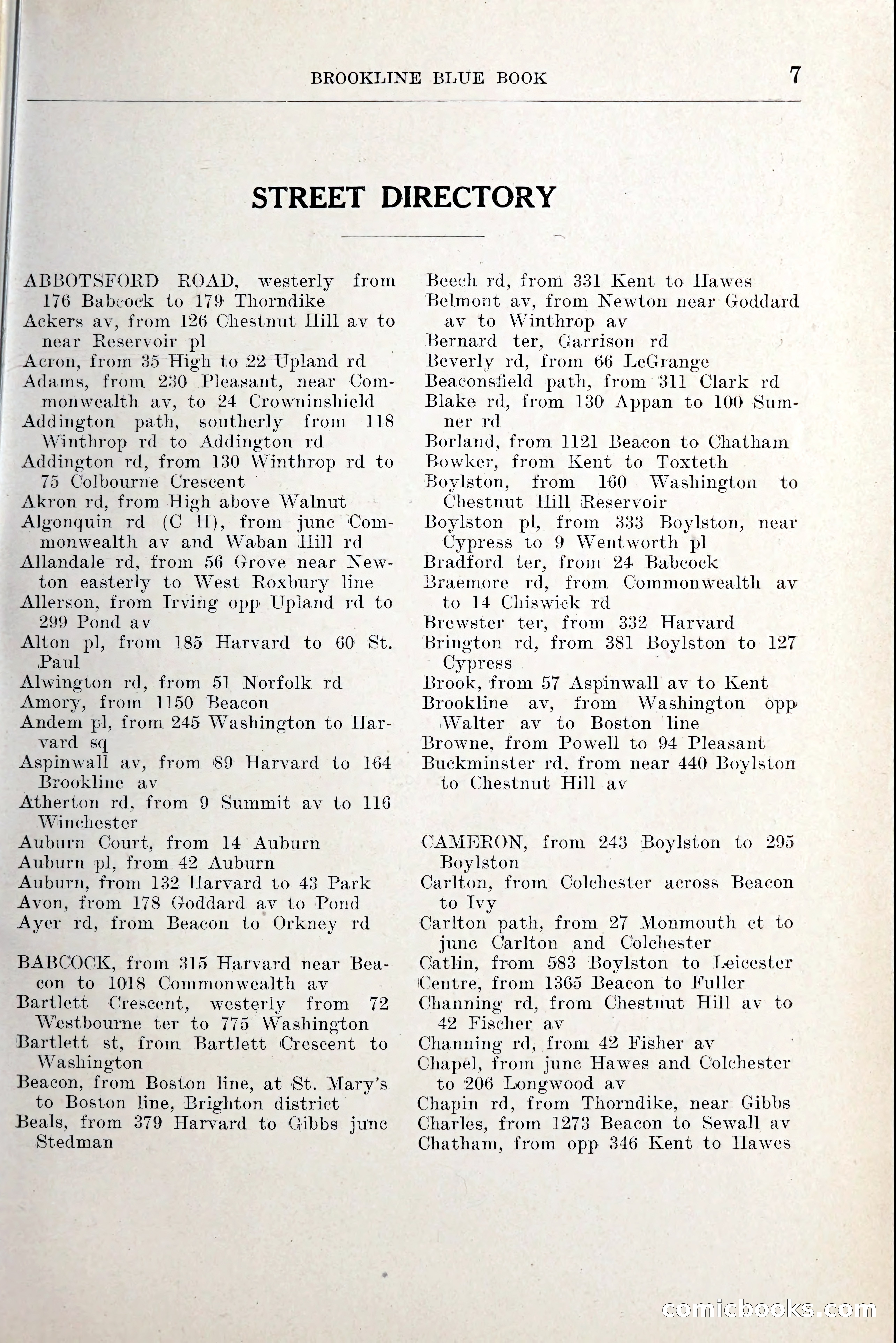 Blue Book of Brookline and Longwood — page 34 of 349