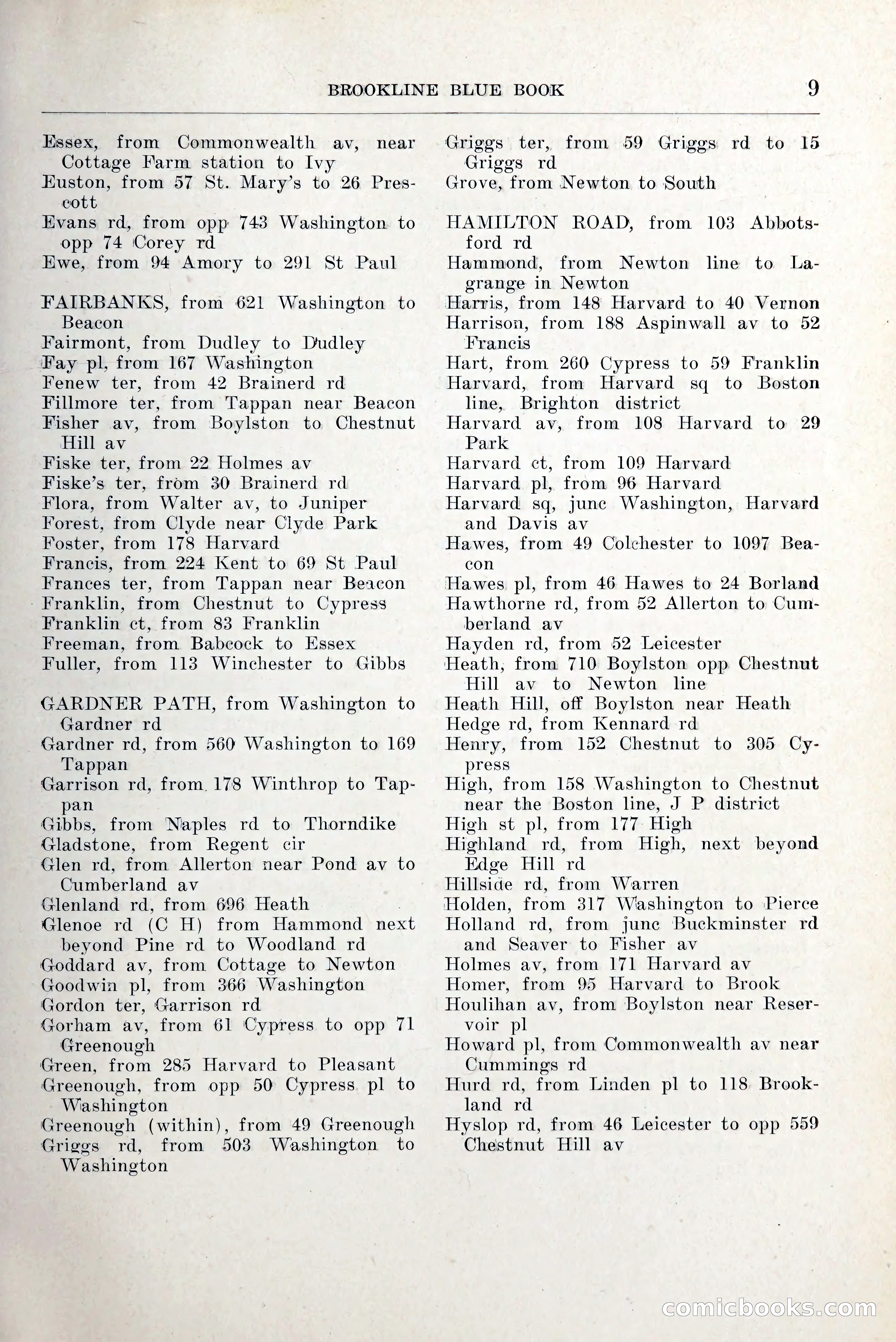 Blue Book of Brookline and Longwood — page 36 of 349