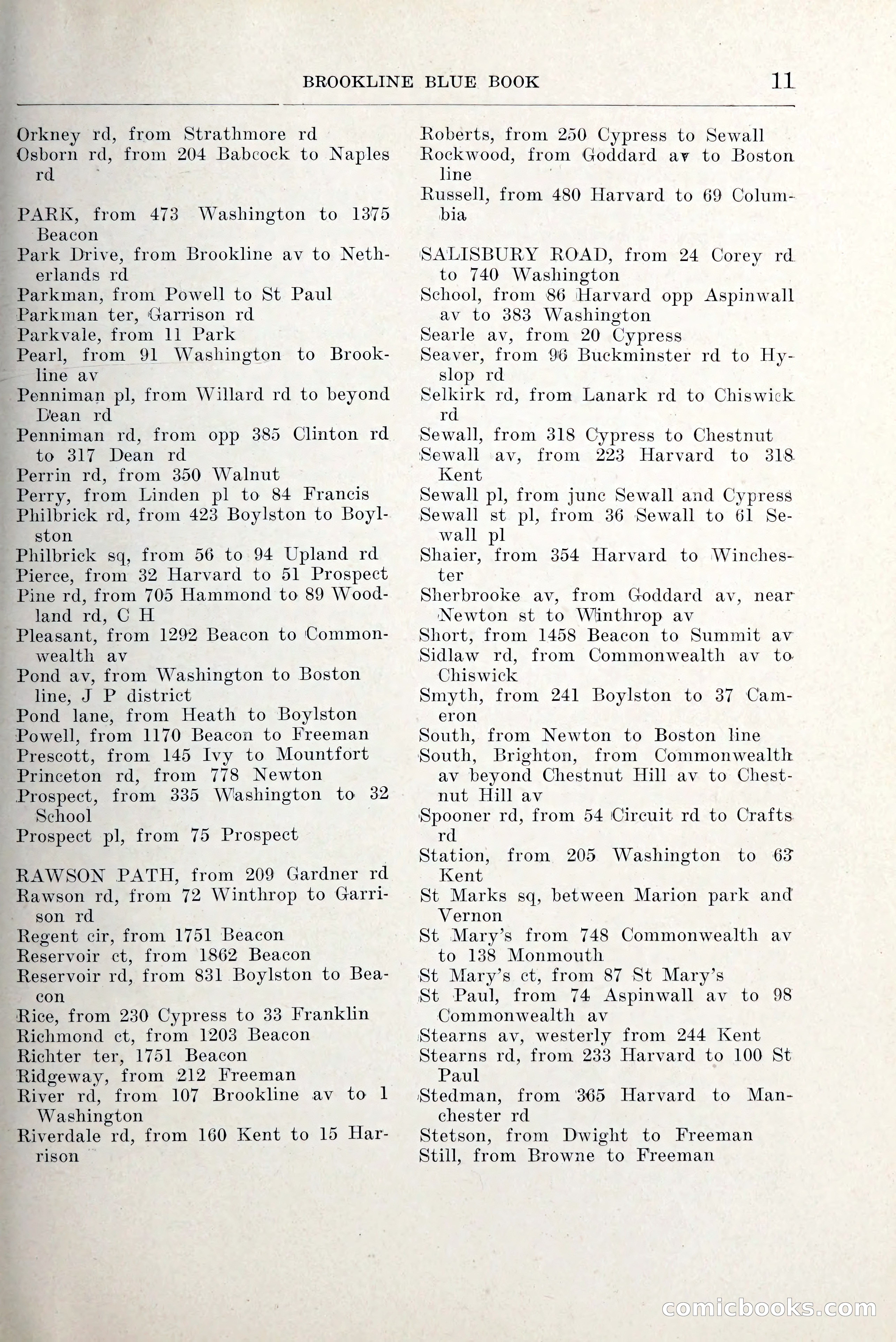 Blue Book of Brookline and Longwood — page 38 of 349