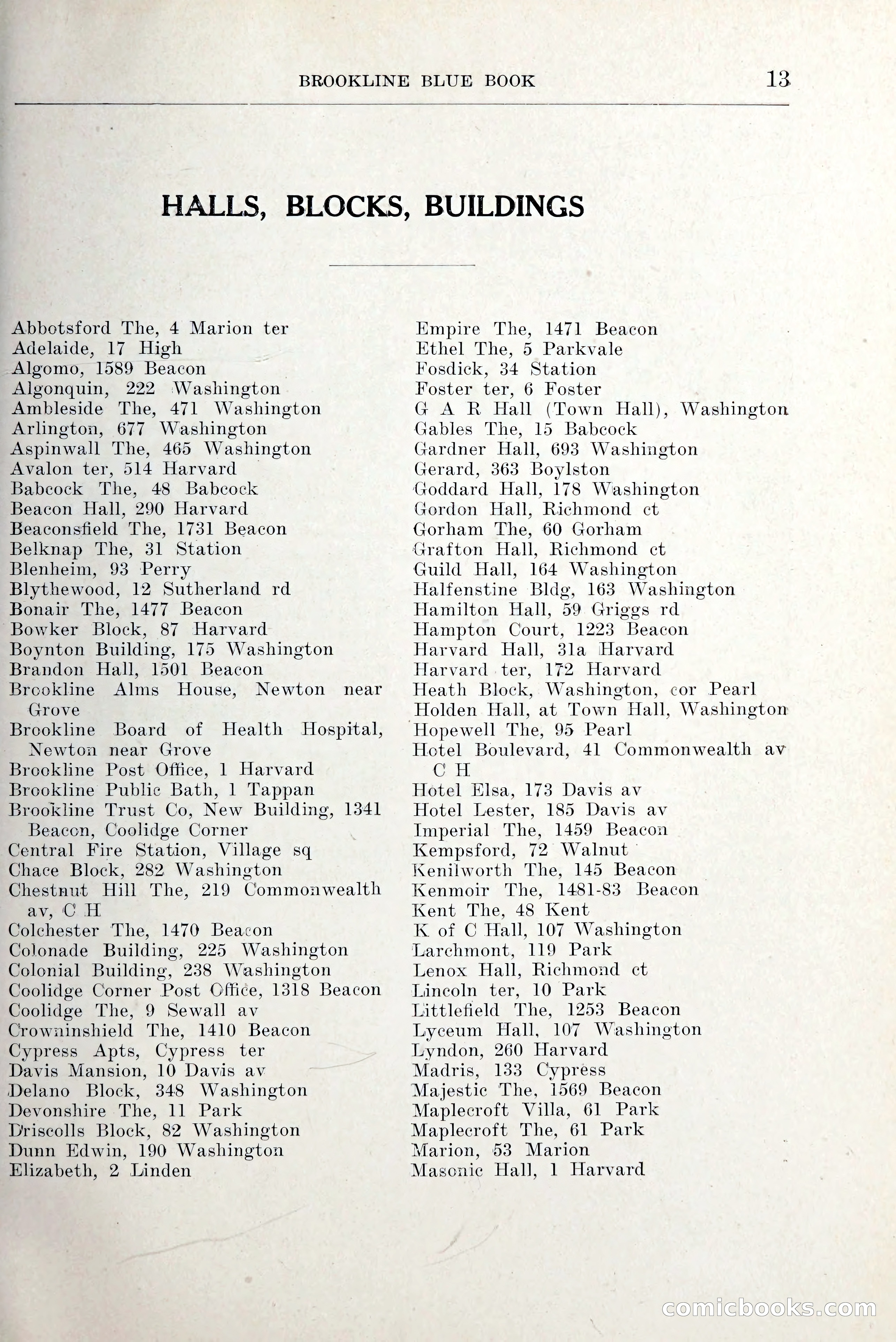 Blue Book of Brookline and Longwood — page 40 of 349