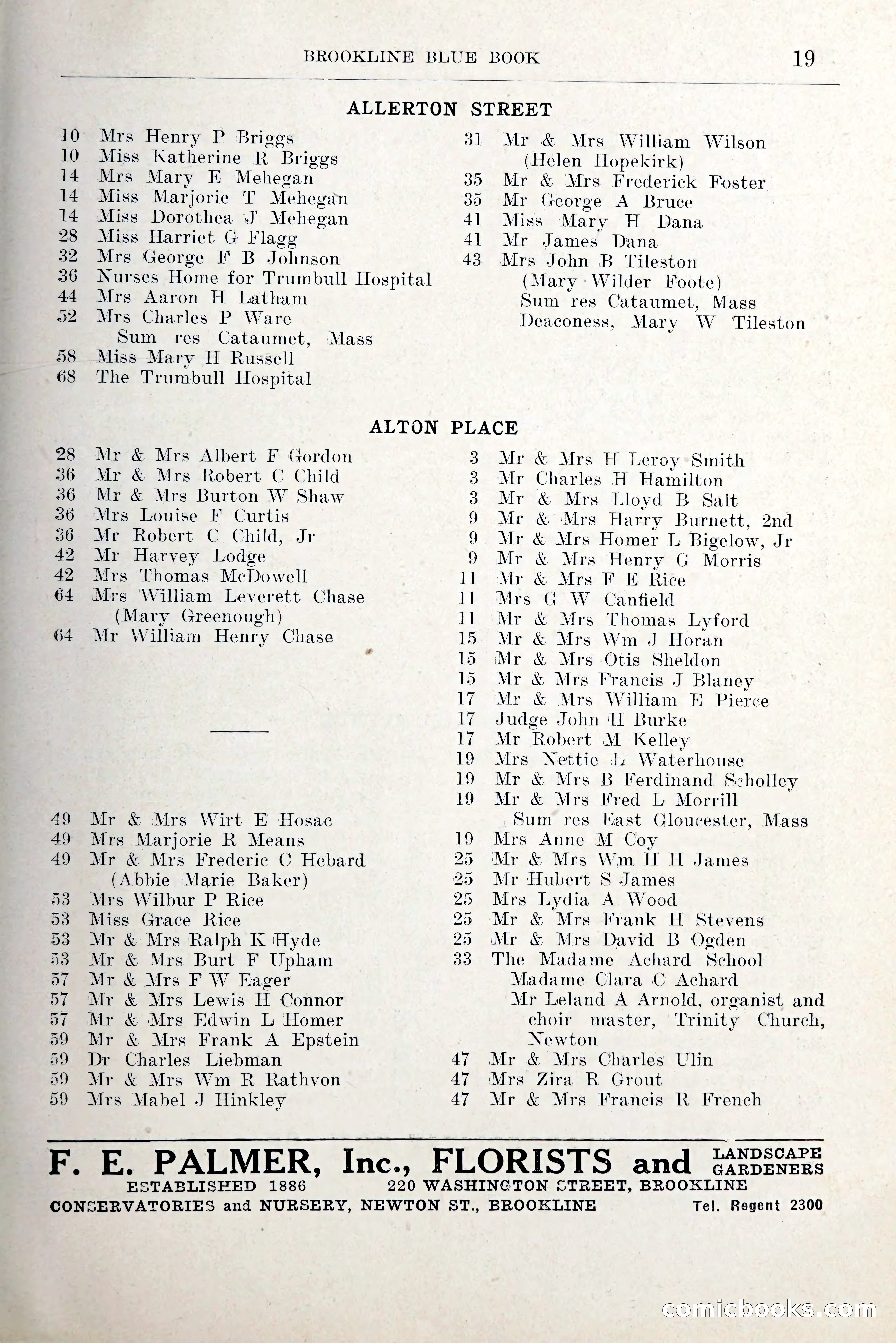 Blue Book of Brookline and Longwood — page 46 of 349