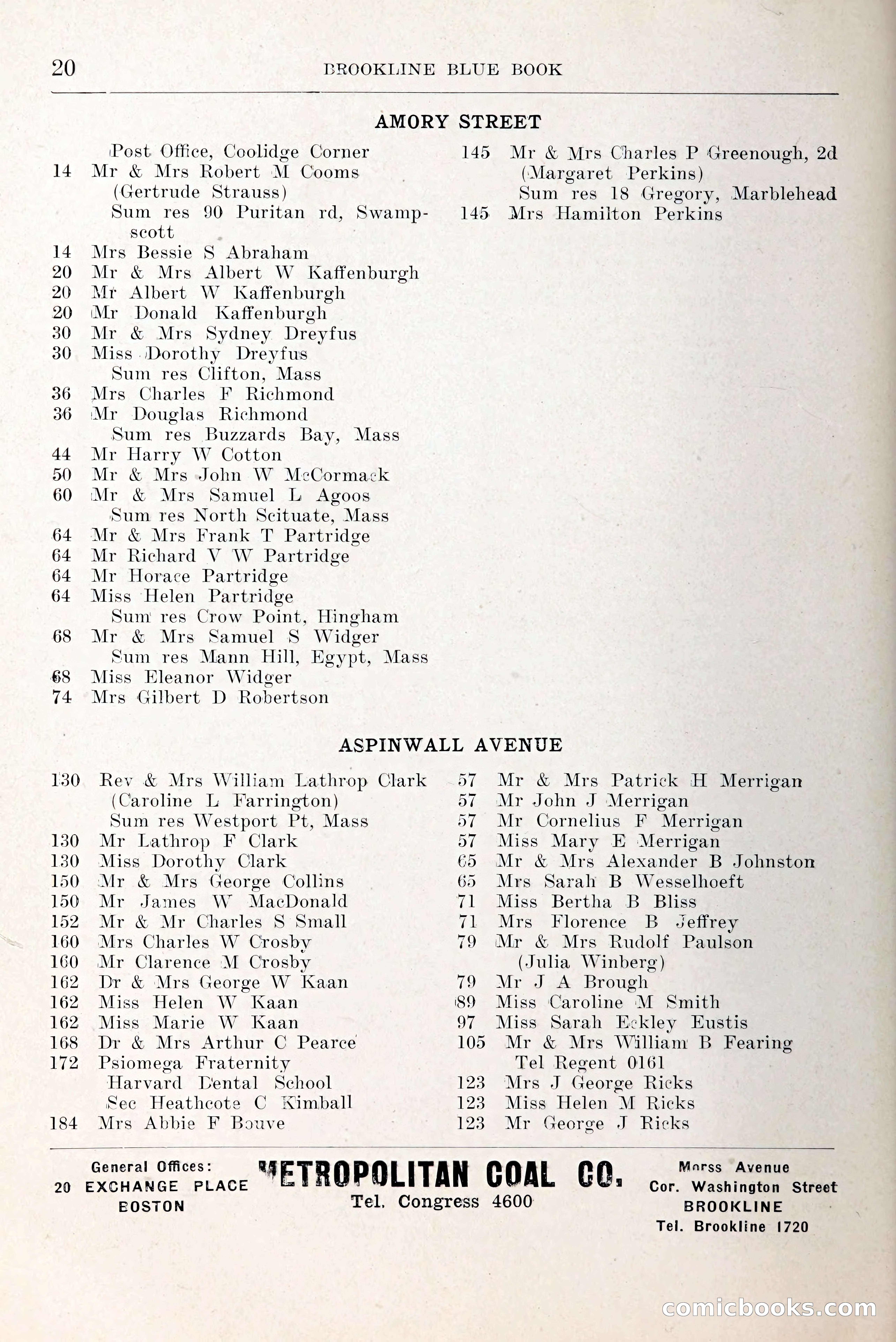 Blue Book of Brookline and Longwood — page 47 of 349