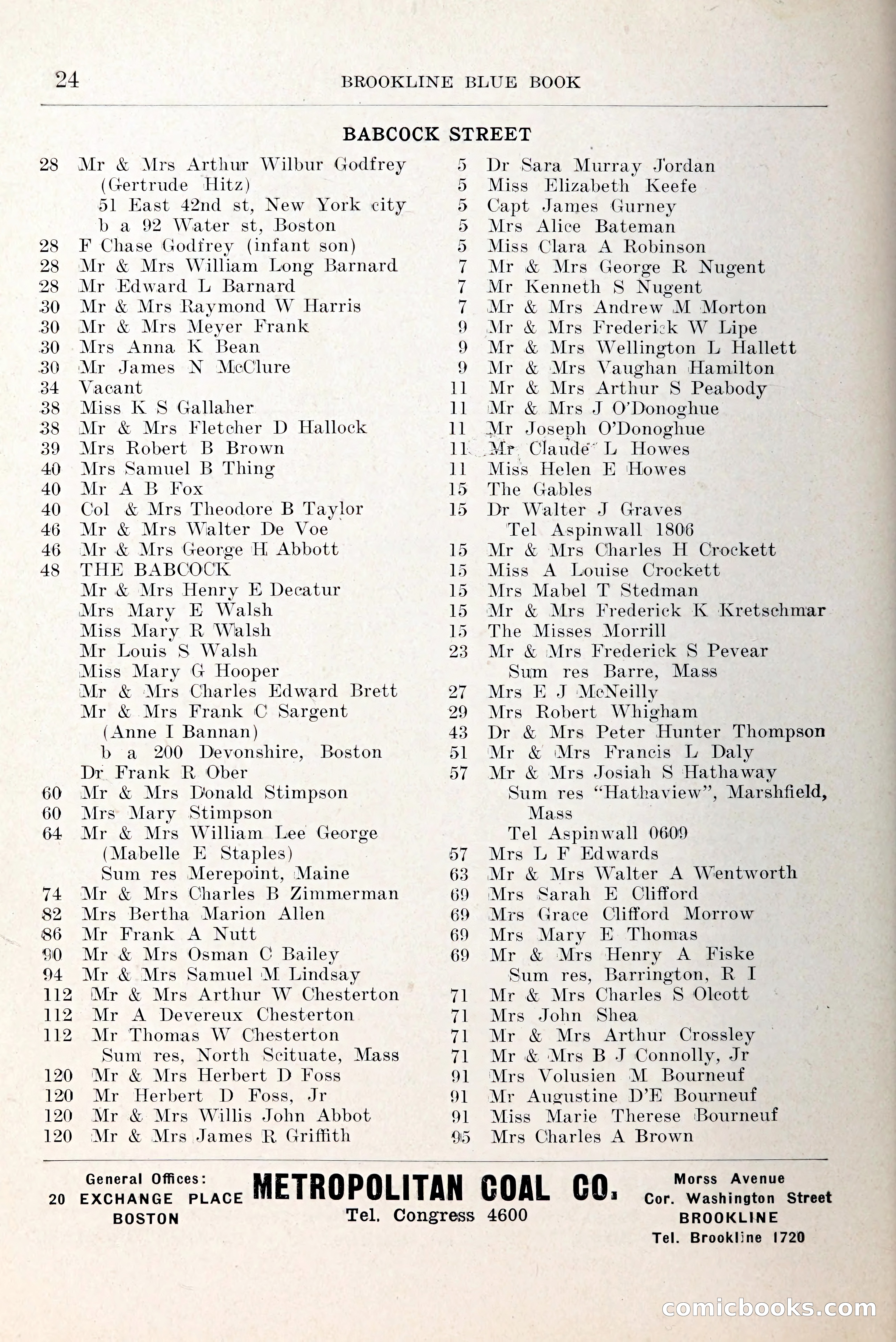 Blue Book of Brookline and Longwood — page 51 of 349