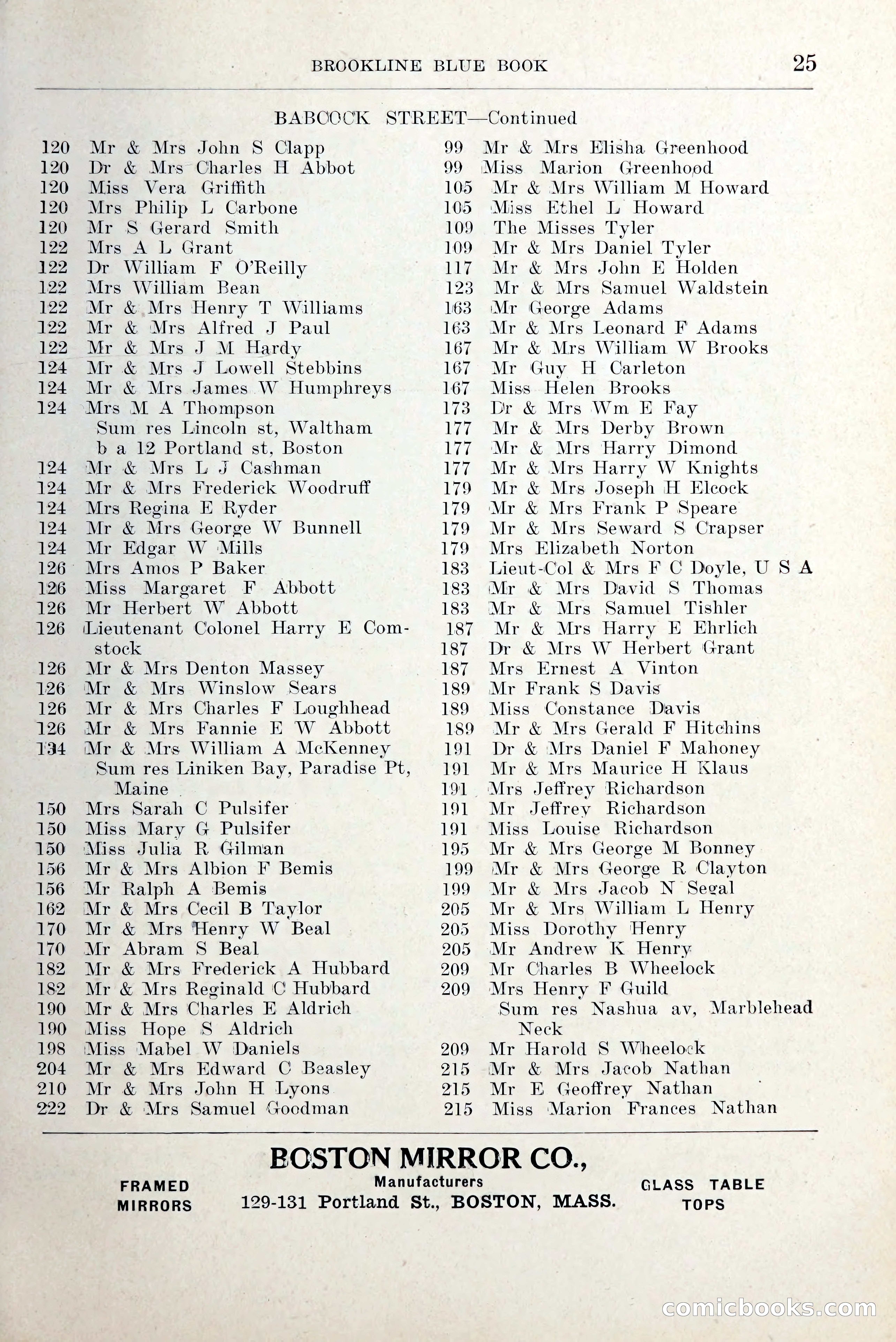 Blue Book of Brookline and Longwood — page 52 of 349