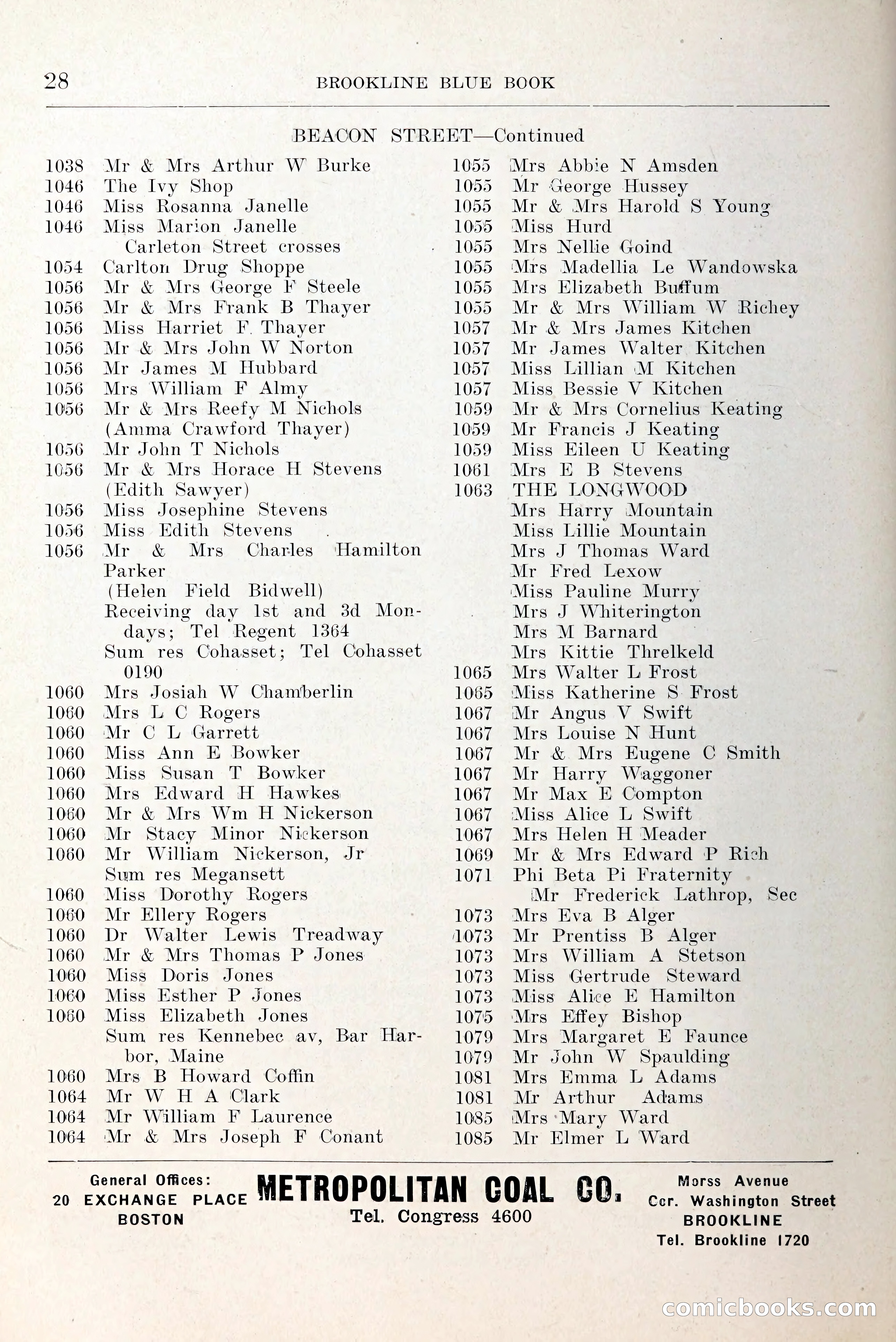 Blue Book of Brookline and Longwood — page 57 of 349