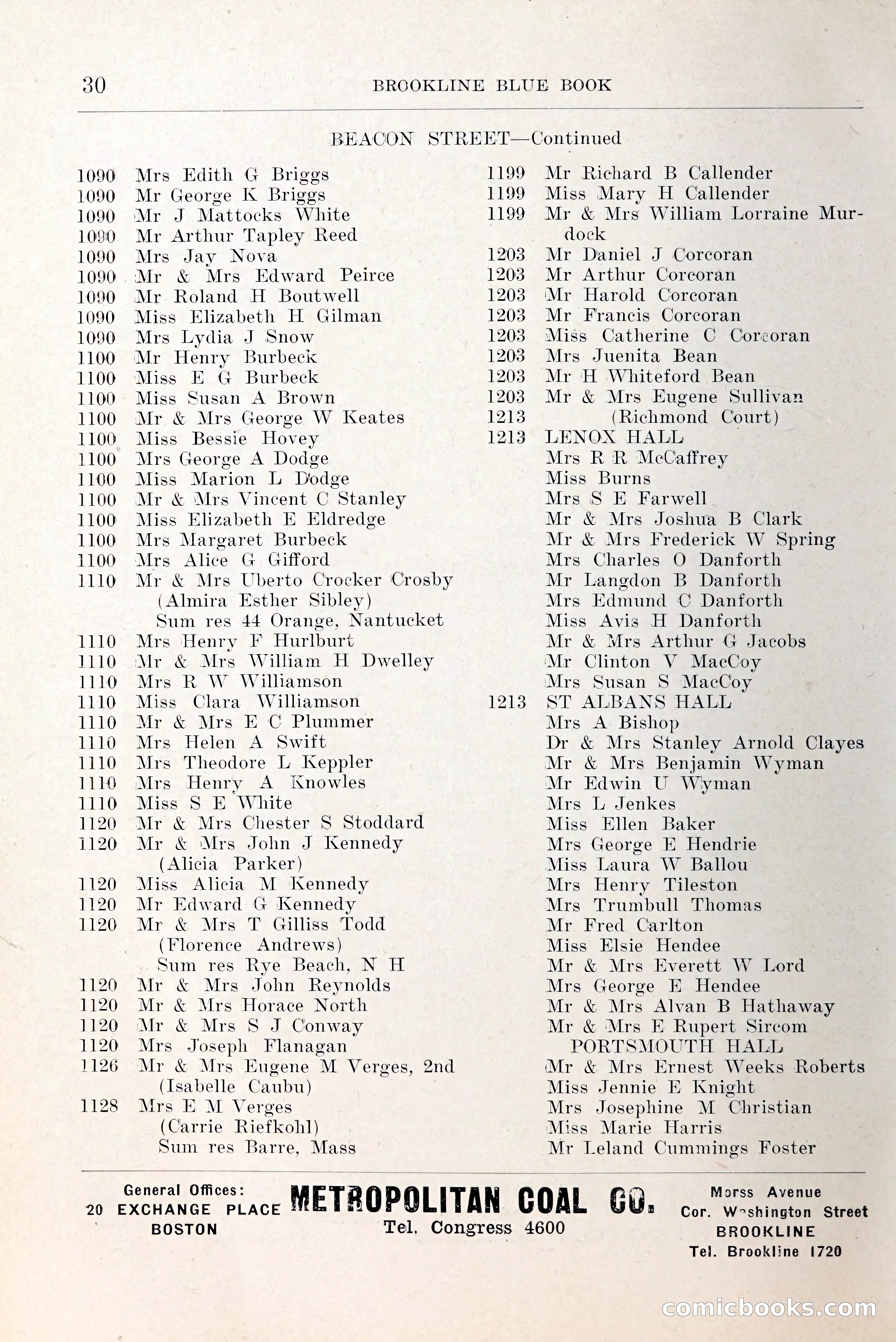 Blue Book of Brookline and Longwood — page 59 of 349