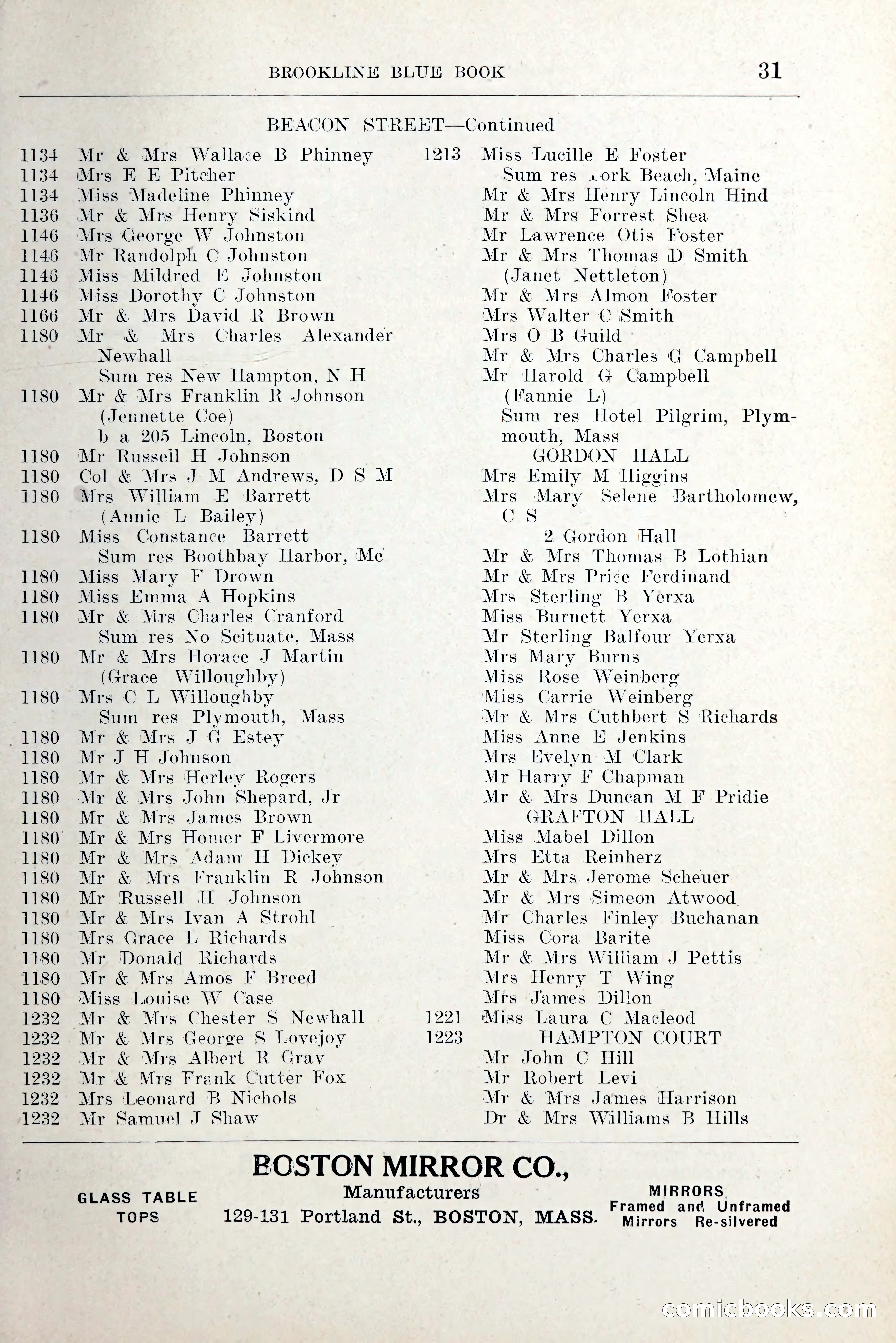 Blue Book of Brookline and Longwood — page 62 of 349
