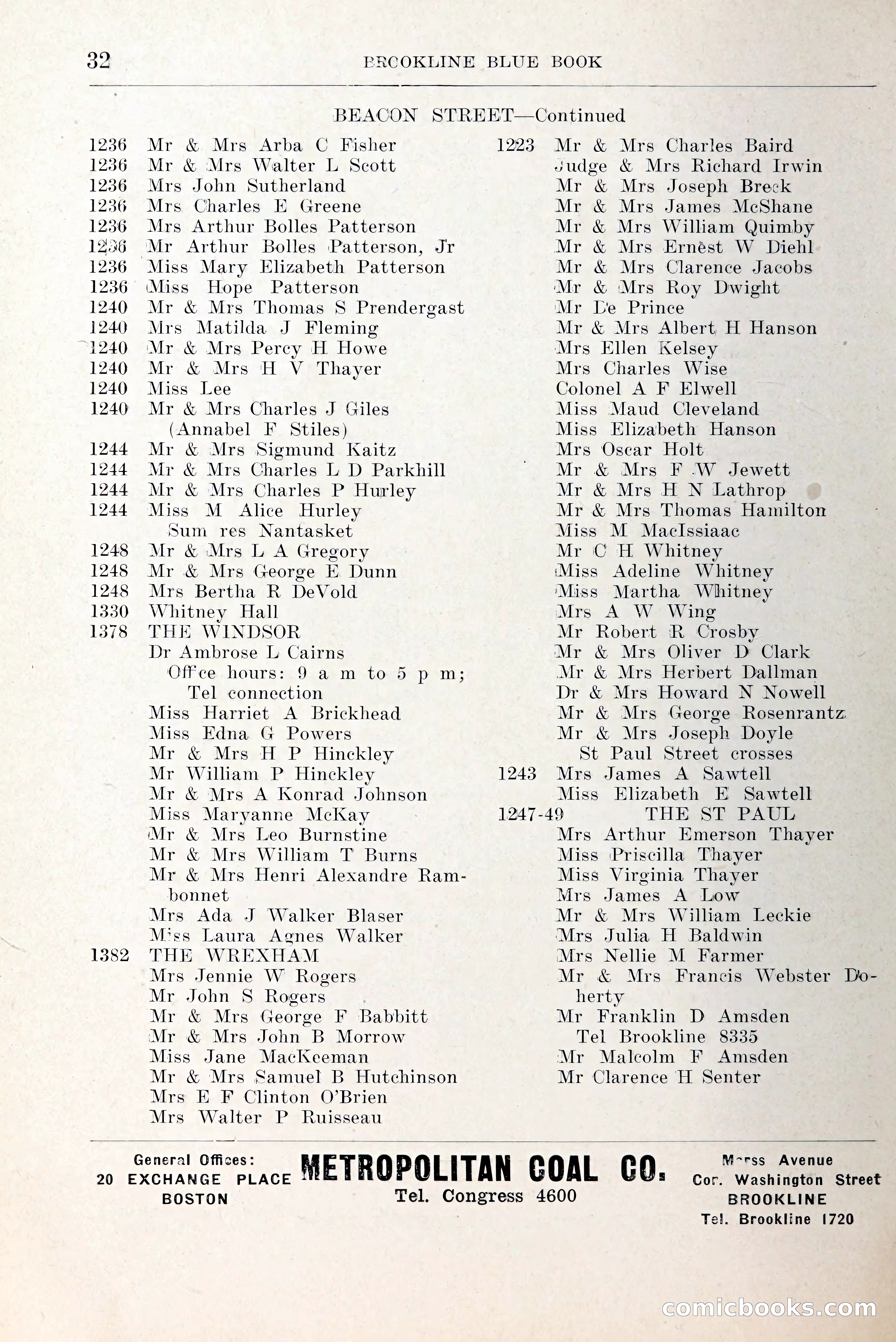 Blue Book of Brookline and Longwood — page 63 of 349