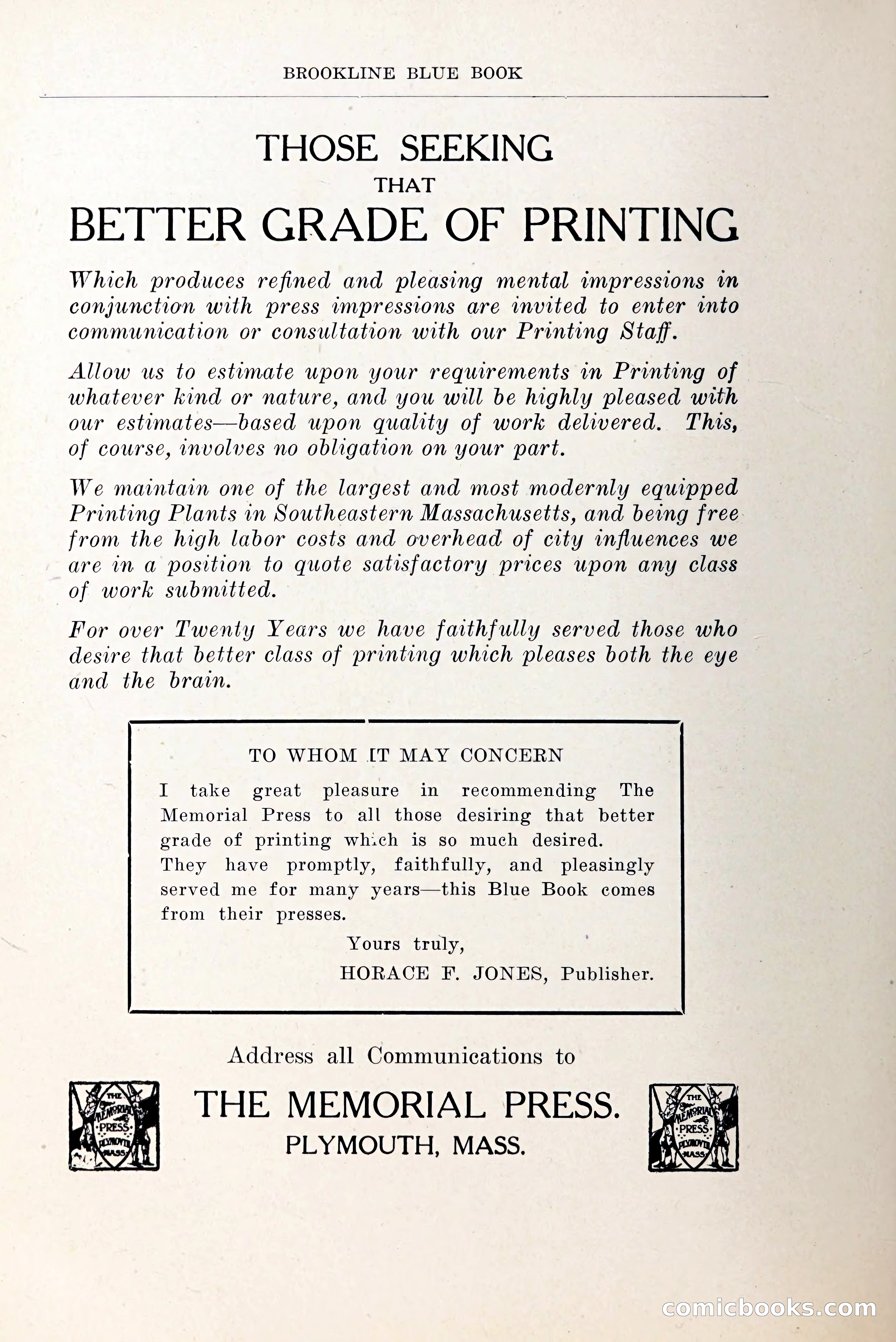 Blue Book of Brookline and Longwood — page 65 of 349