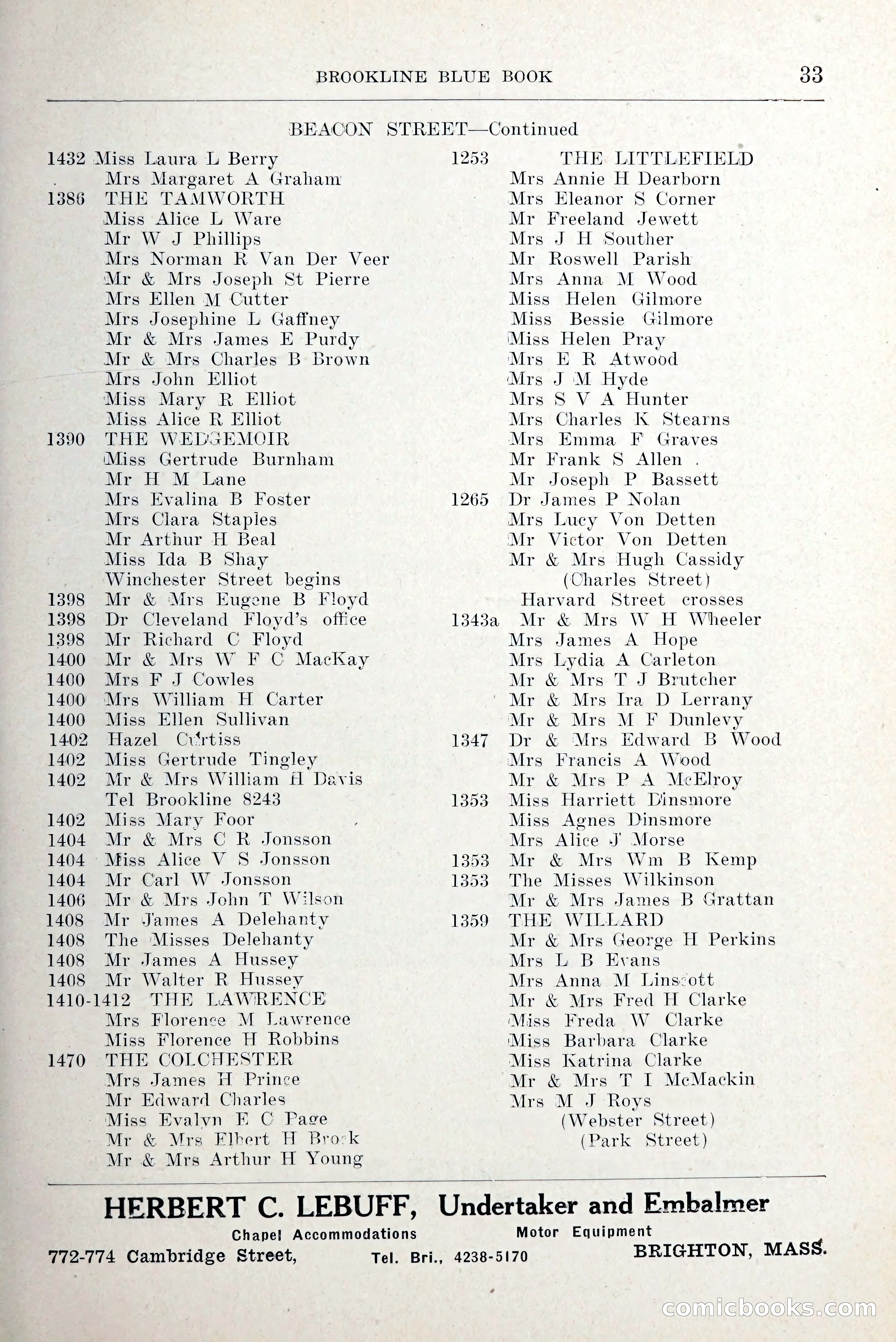 Blue Book of Brookline and Longwood — page 66 of 349