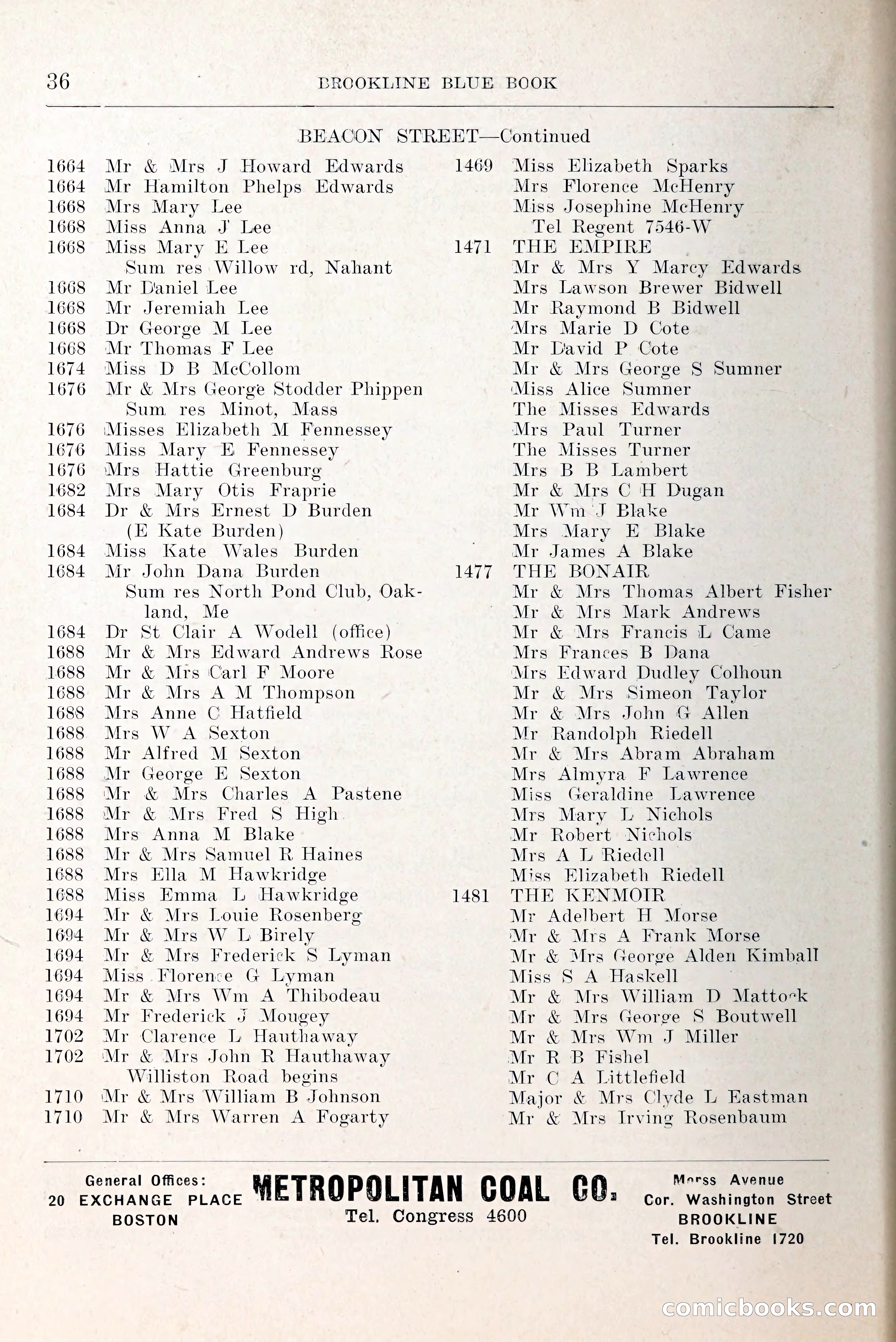 Blue Book of Brookline and Longwood — page 71 of 349