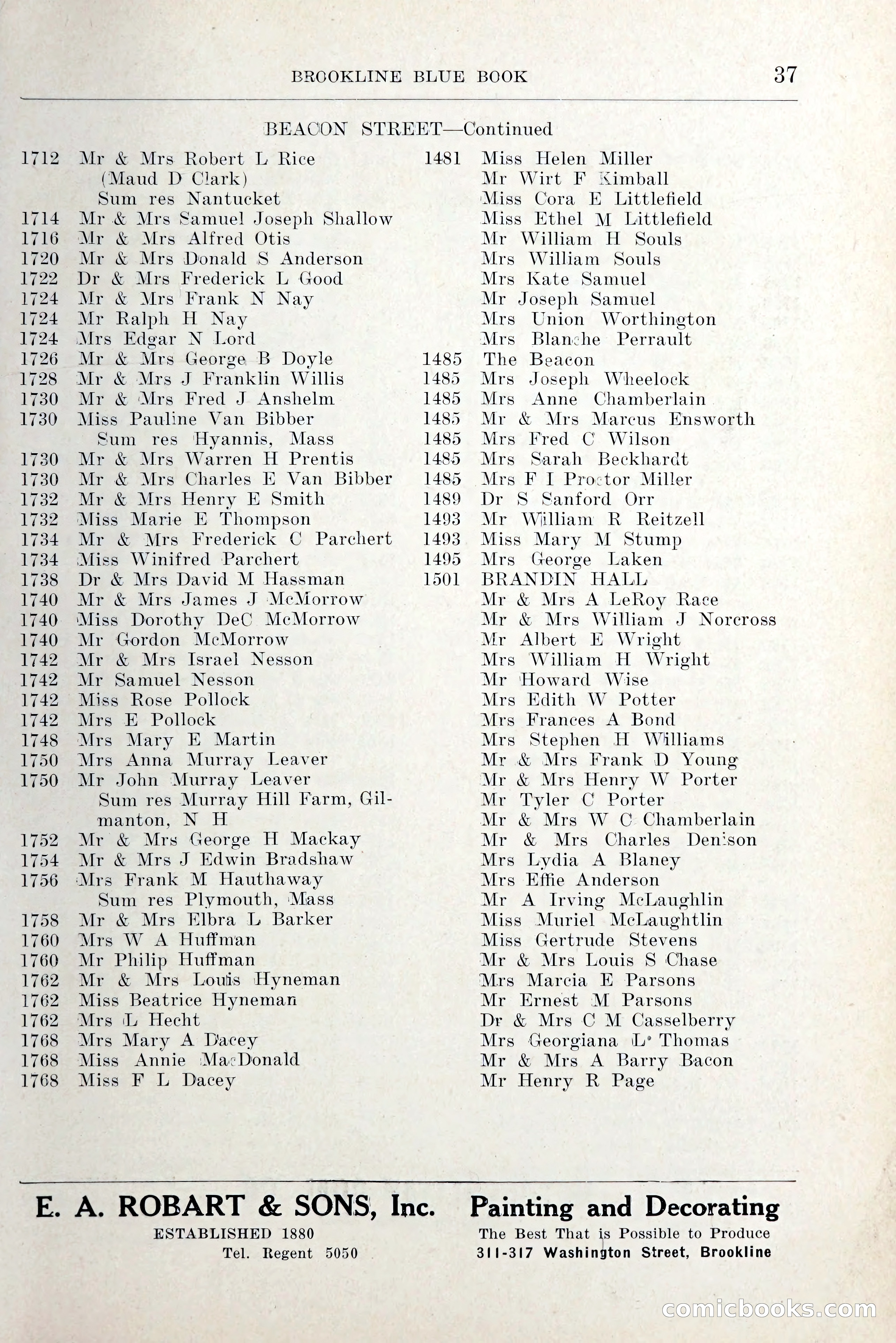 Blue Book of Brookline and Longwood — page 74 of 349