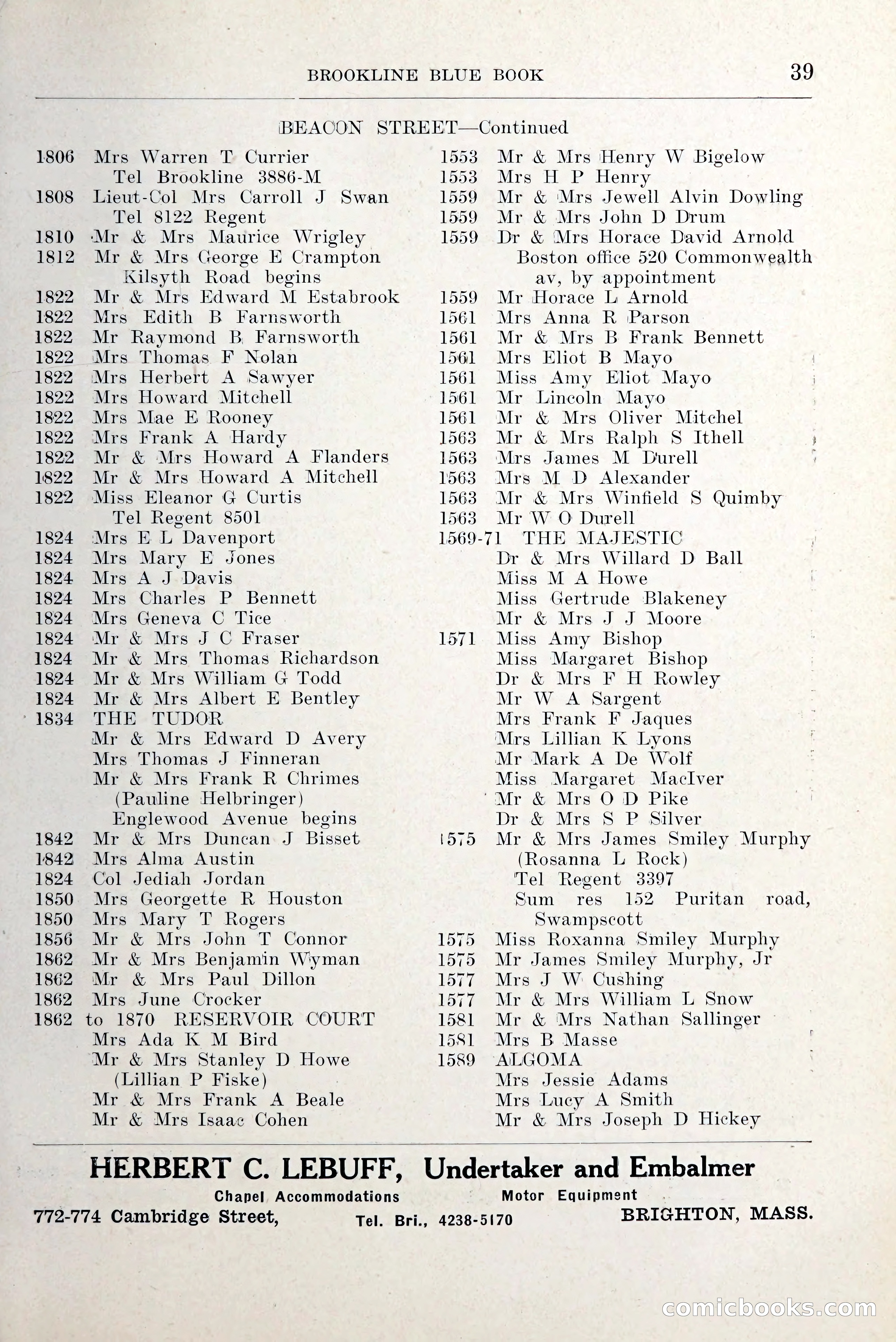 Blue Book of Brookline and Longwood — page 76 of 349