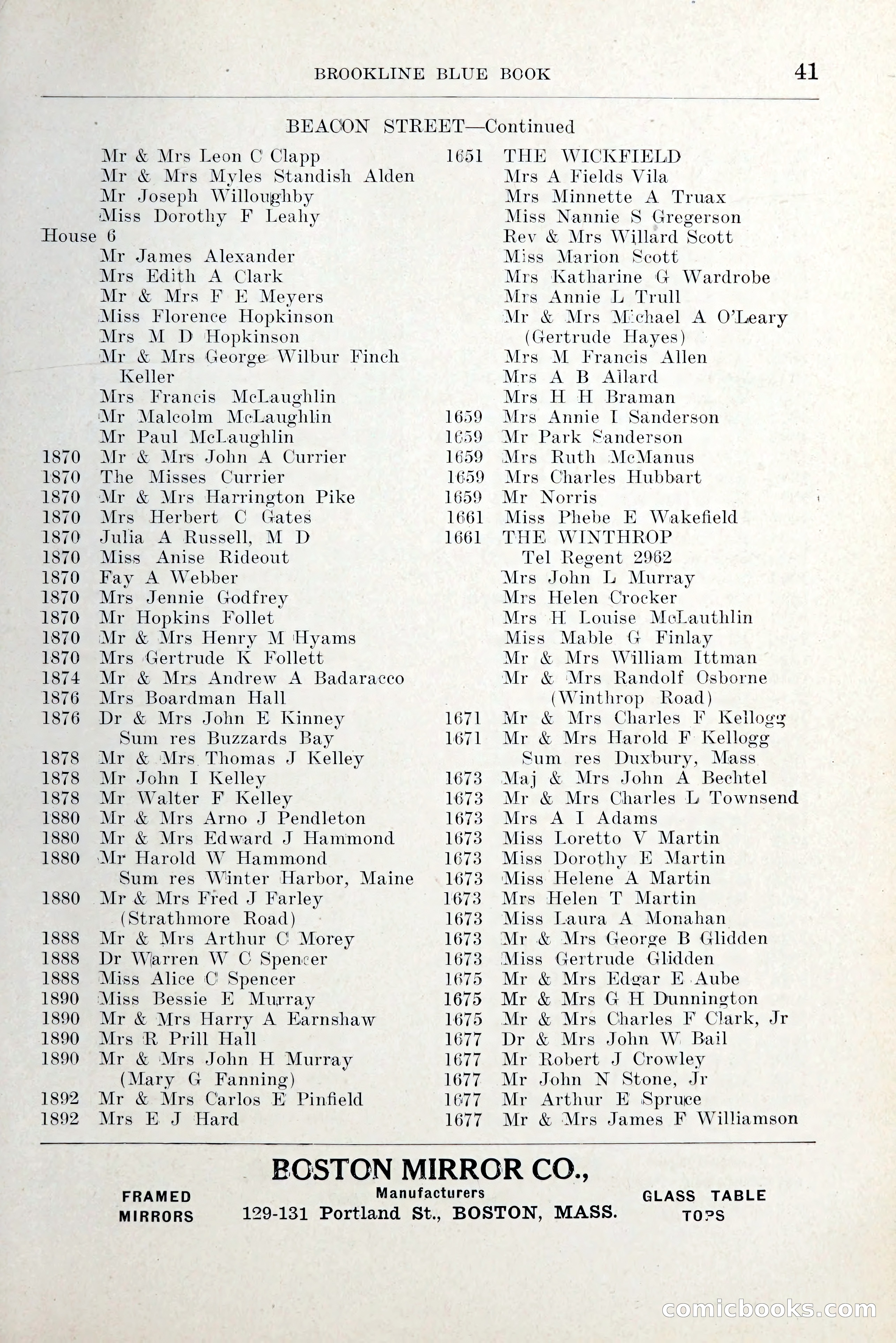 Blue Book of Brookline and Longwood — page 78 of 349