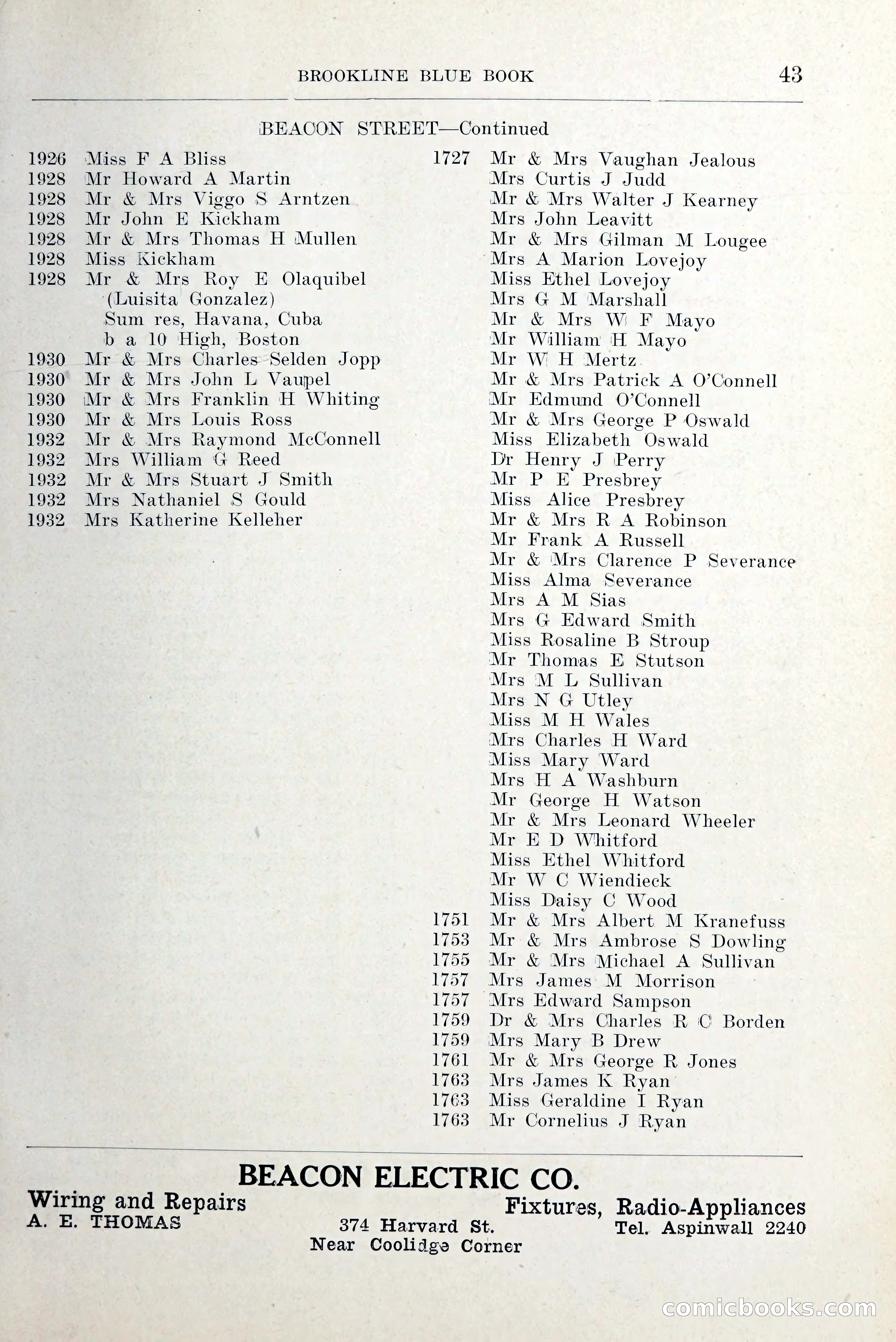 Blue Book of Brookline and Longwood — page 80 of 349