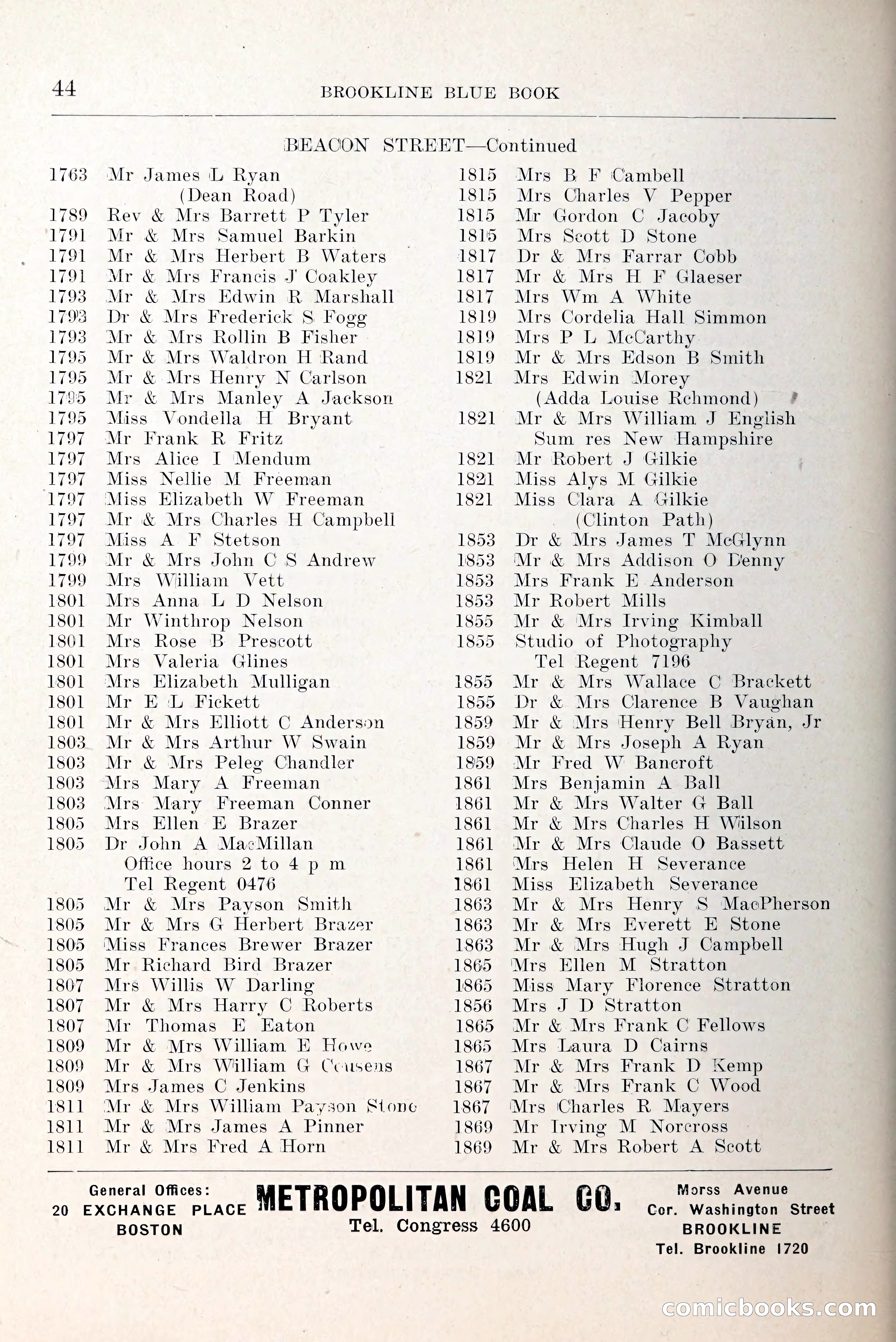 Blue Book of Brookline and Longwood — page 81 of 349