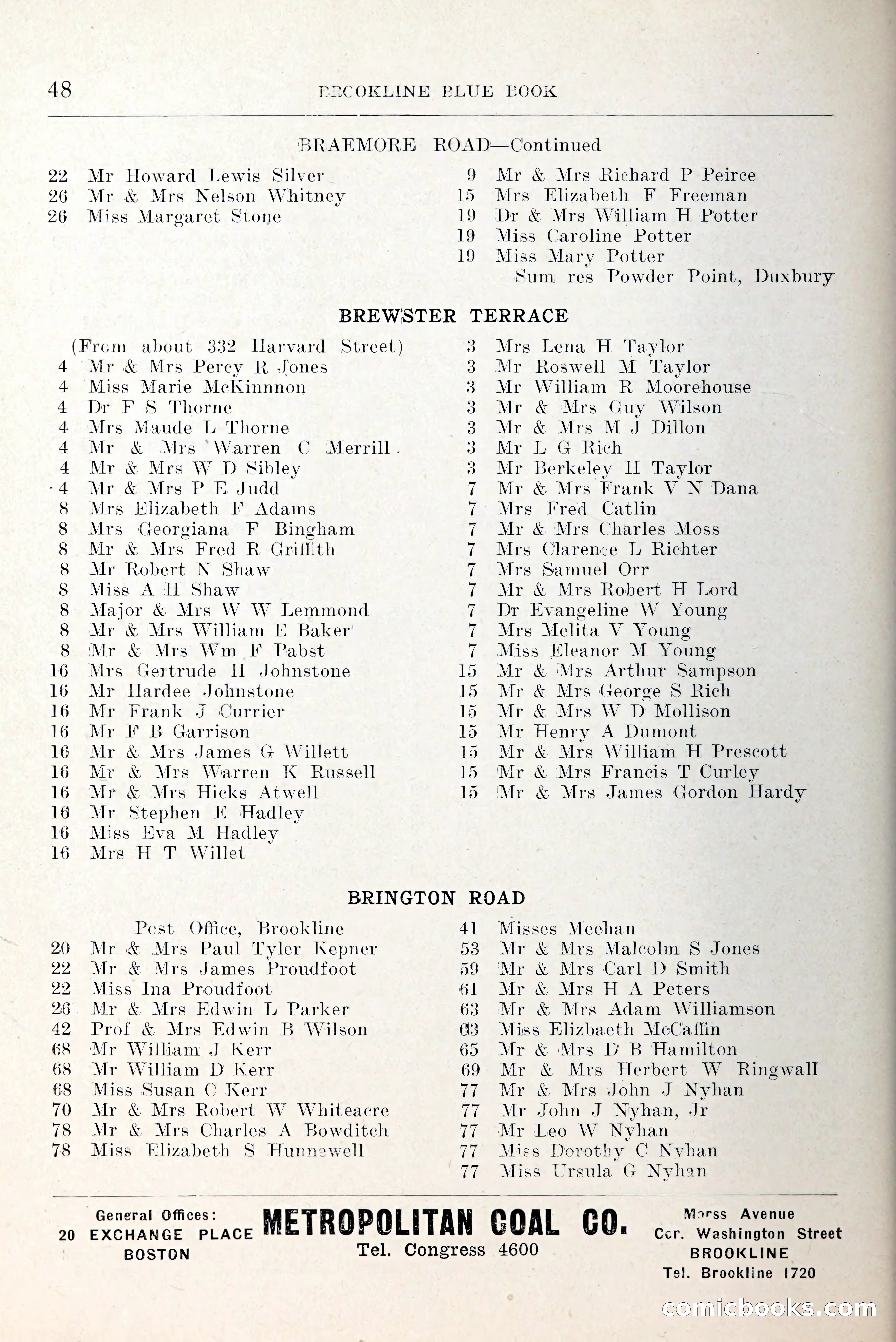 Blue Book of Brookline and Longwood — page 85 of 349