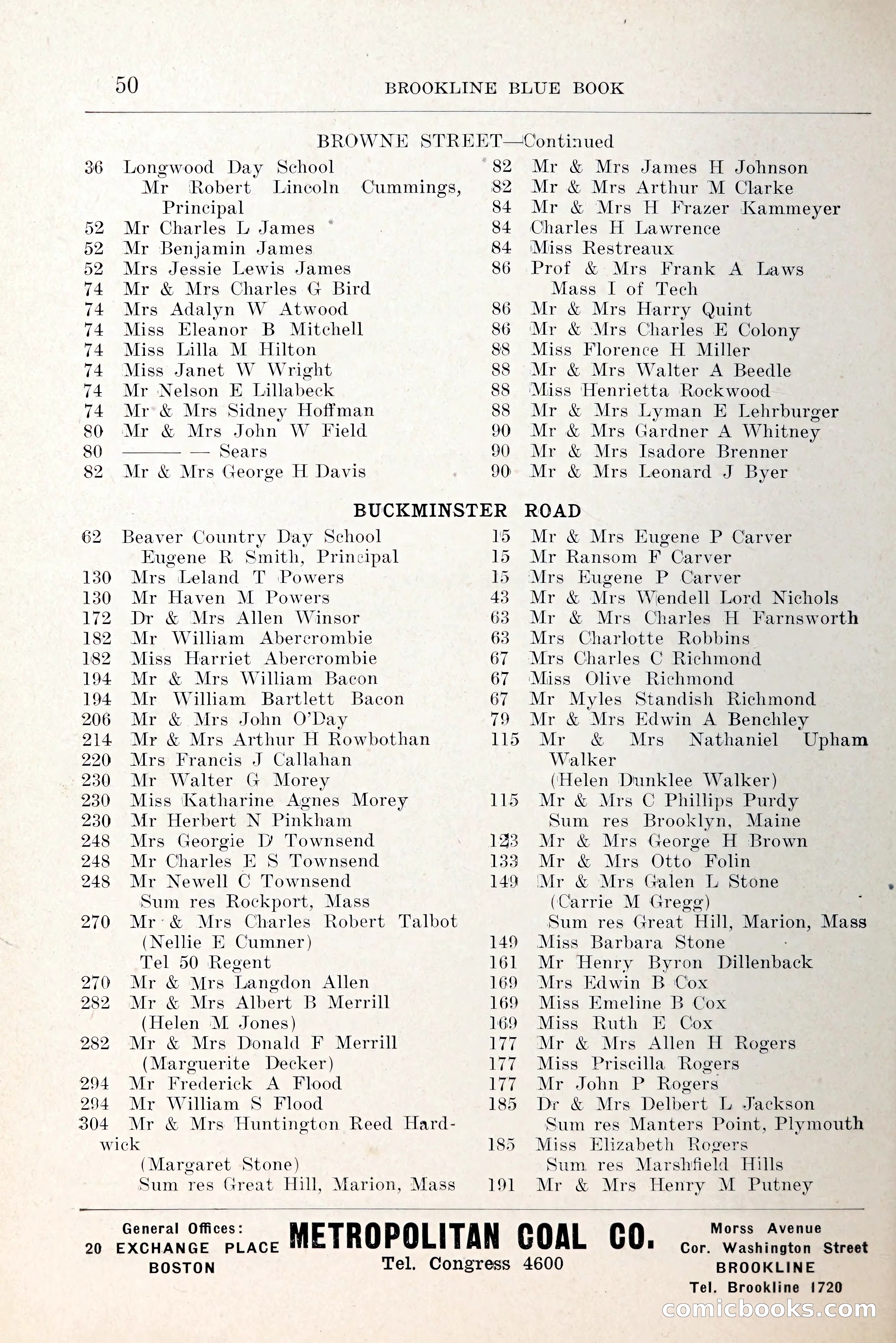 Blue Book of Brookline and Longwood — page 87 of 349