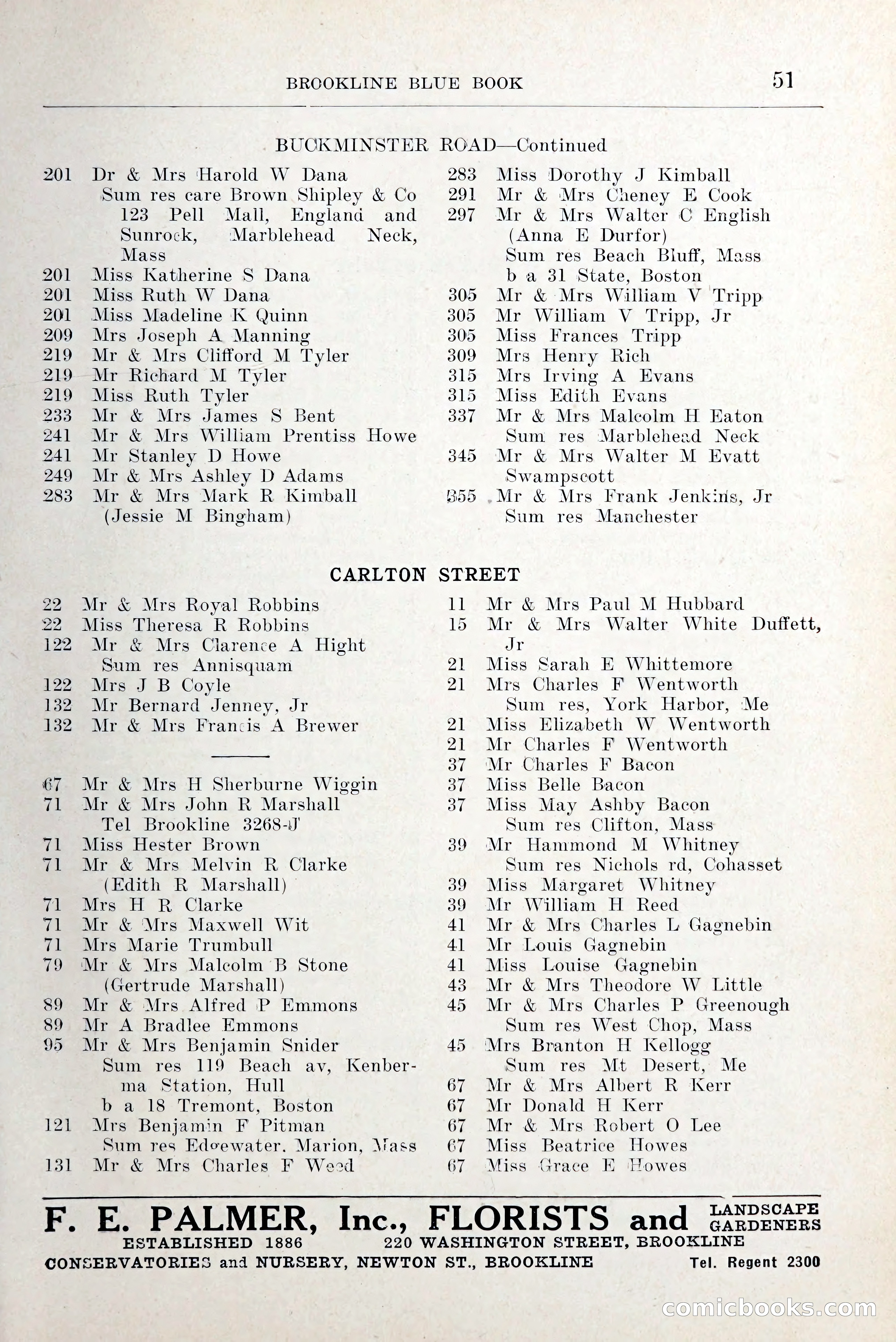Blue Book of Brookline and Longwood — page 90 of 349