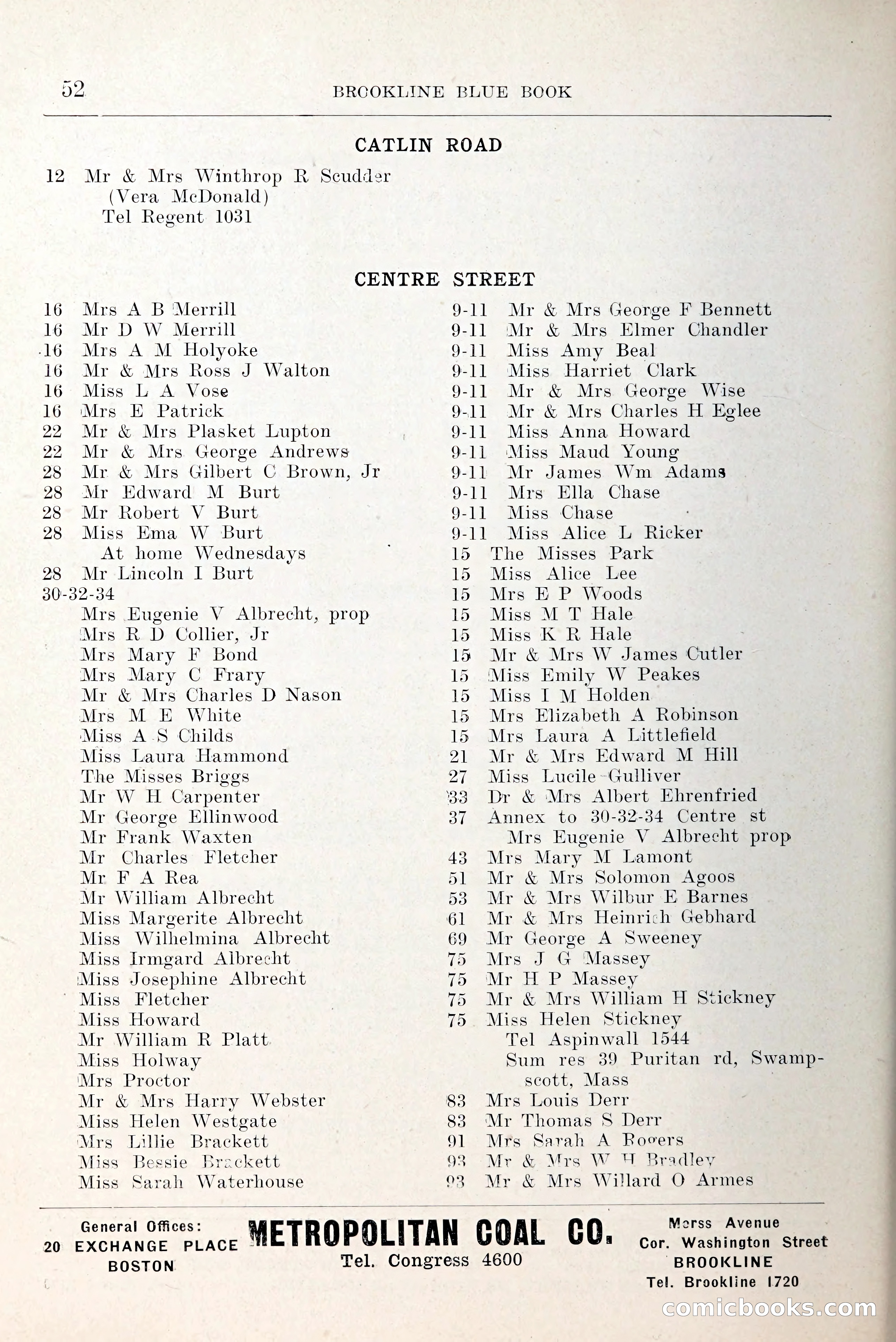 Blue Book of Brookline and Longwood — page 91 of 349