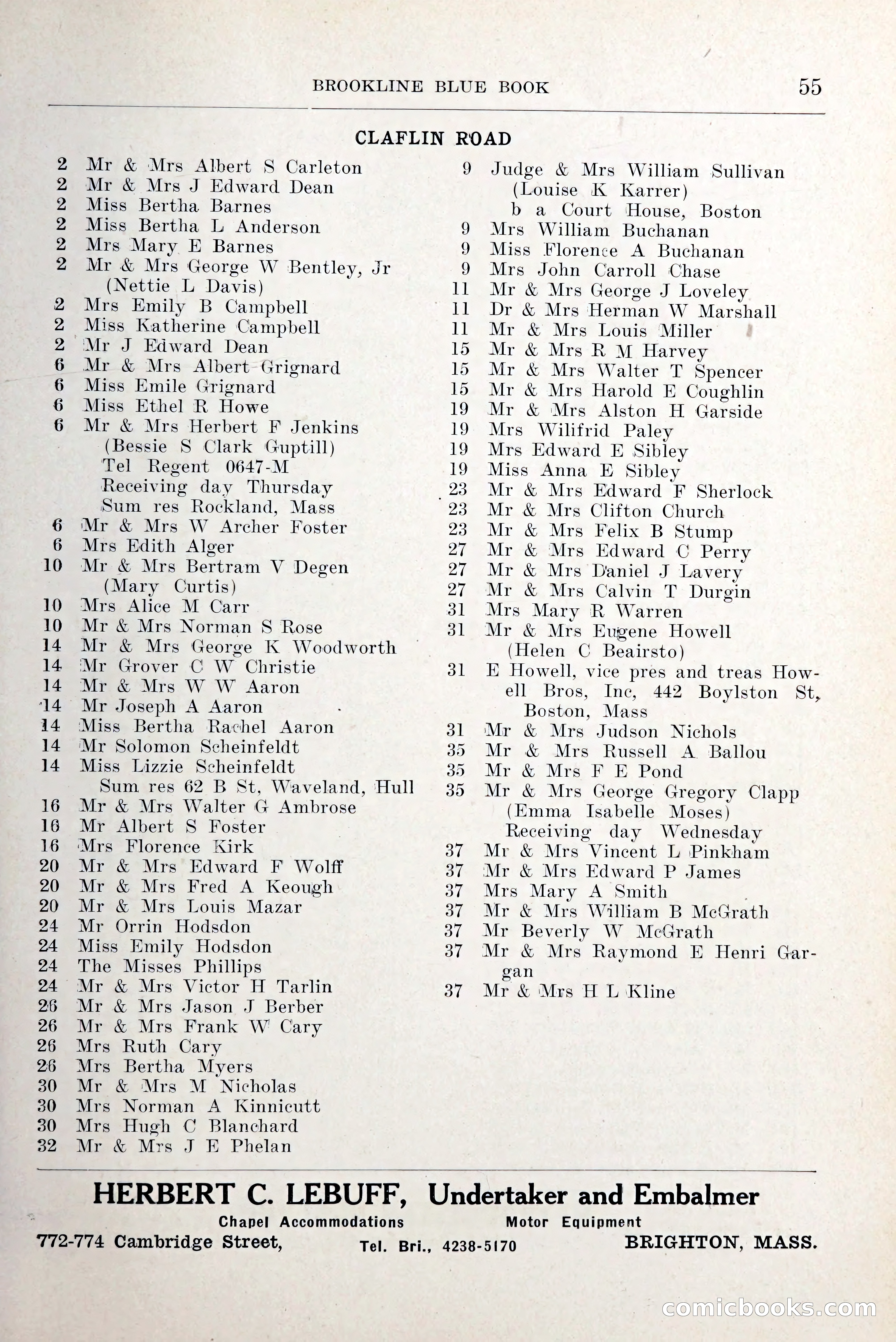 Blue Book of Brookline and Longwood — page 94 of 349