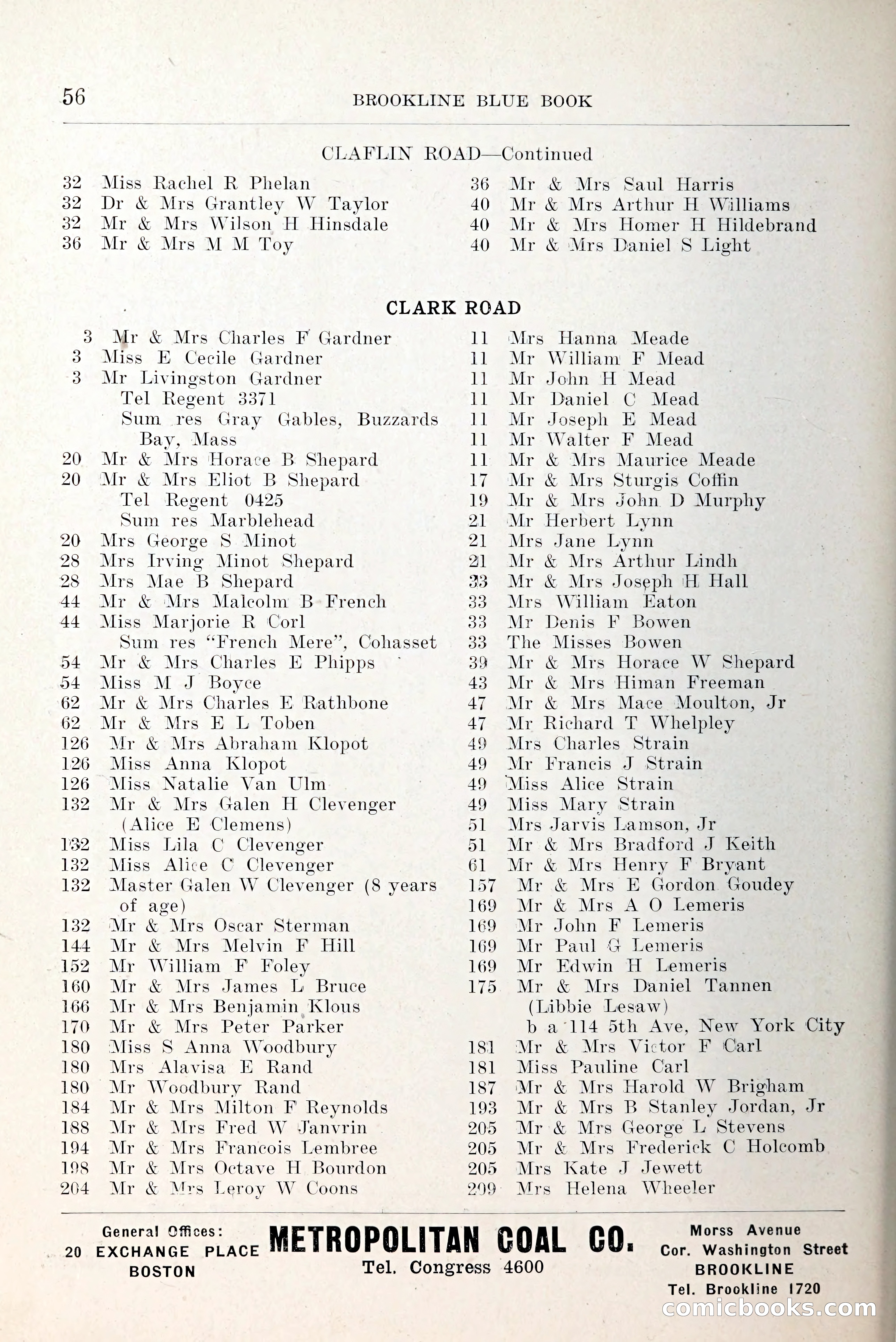 Blue Book of Brookline and Longwood — page 95 of 349