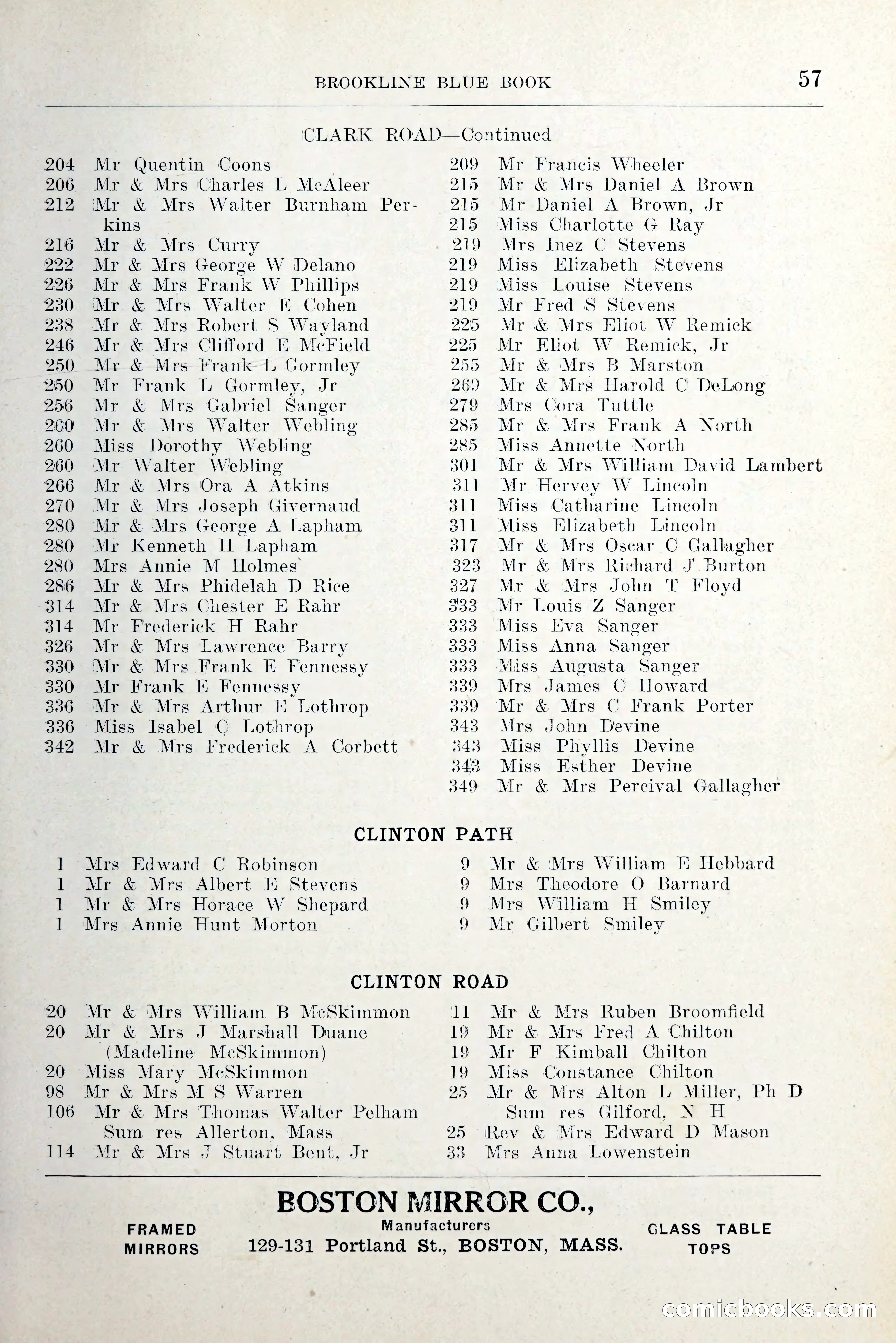 Blue Book of Brookline and Longwood — page 96 of 349