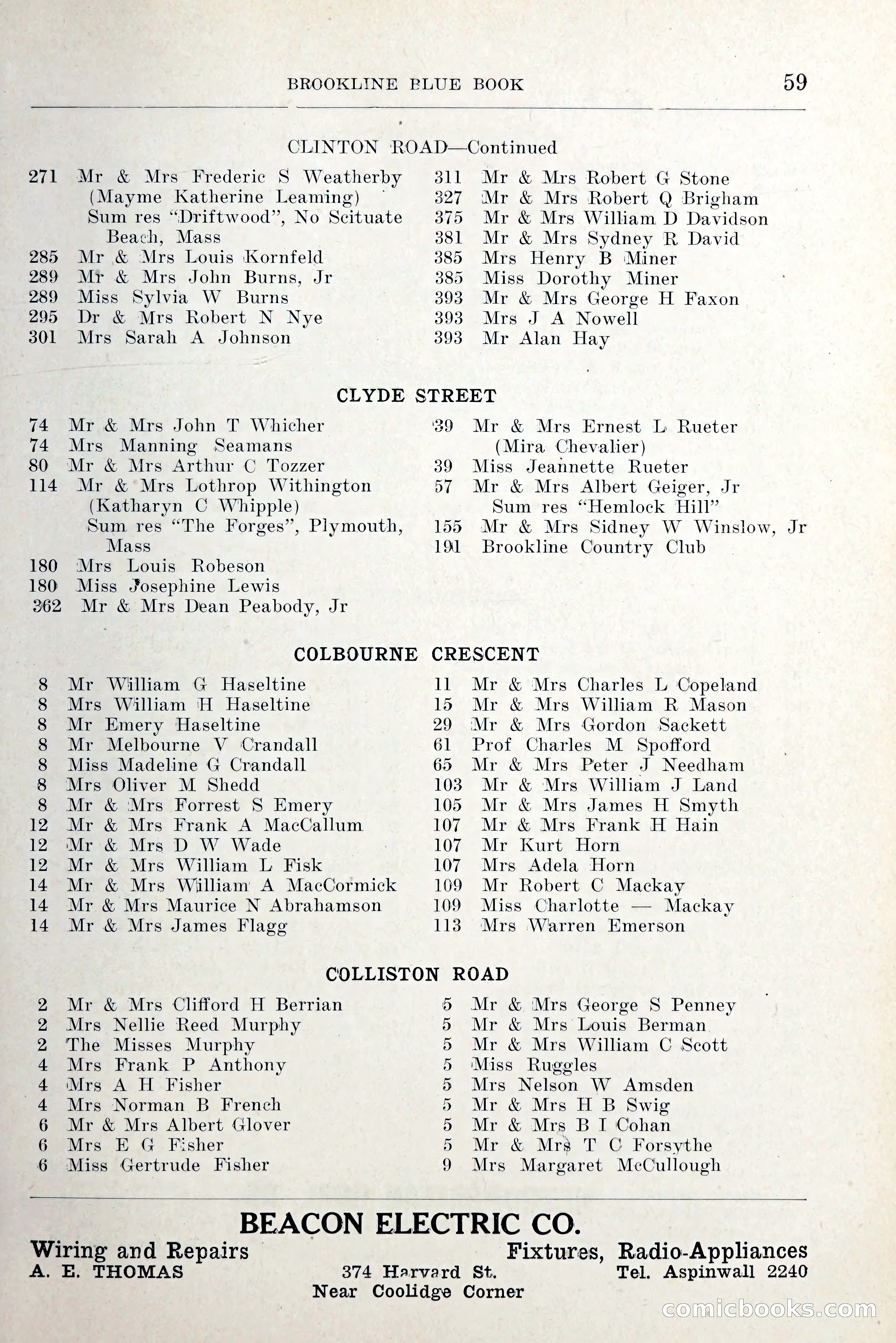 Blue Book of Brookline and Longwood — page 98 of 349