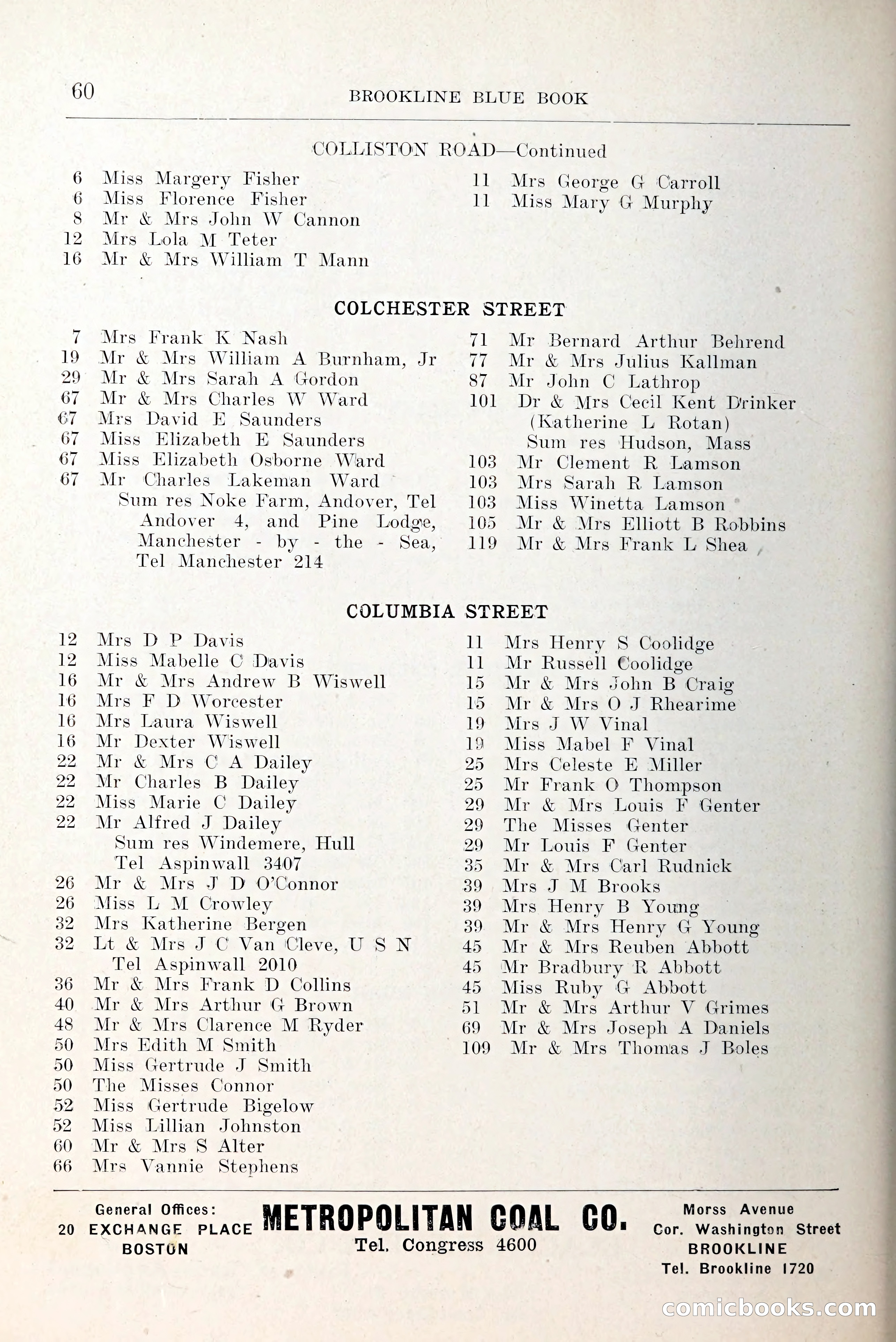 Blue Book of Brookline and Longwood — page 99 of 349