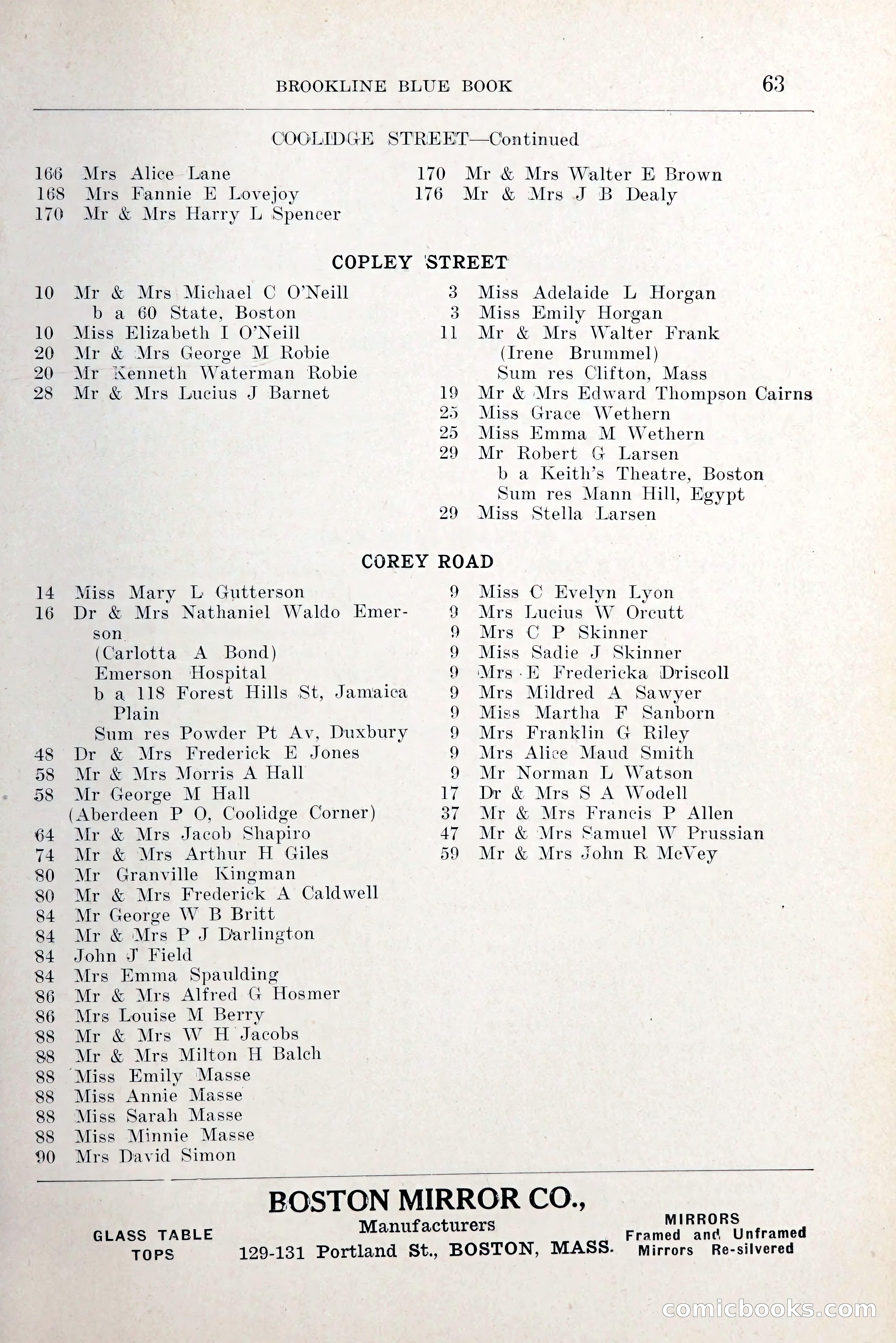 Blue Book of Brookline and Longwood — page 102 of 349