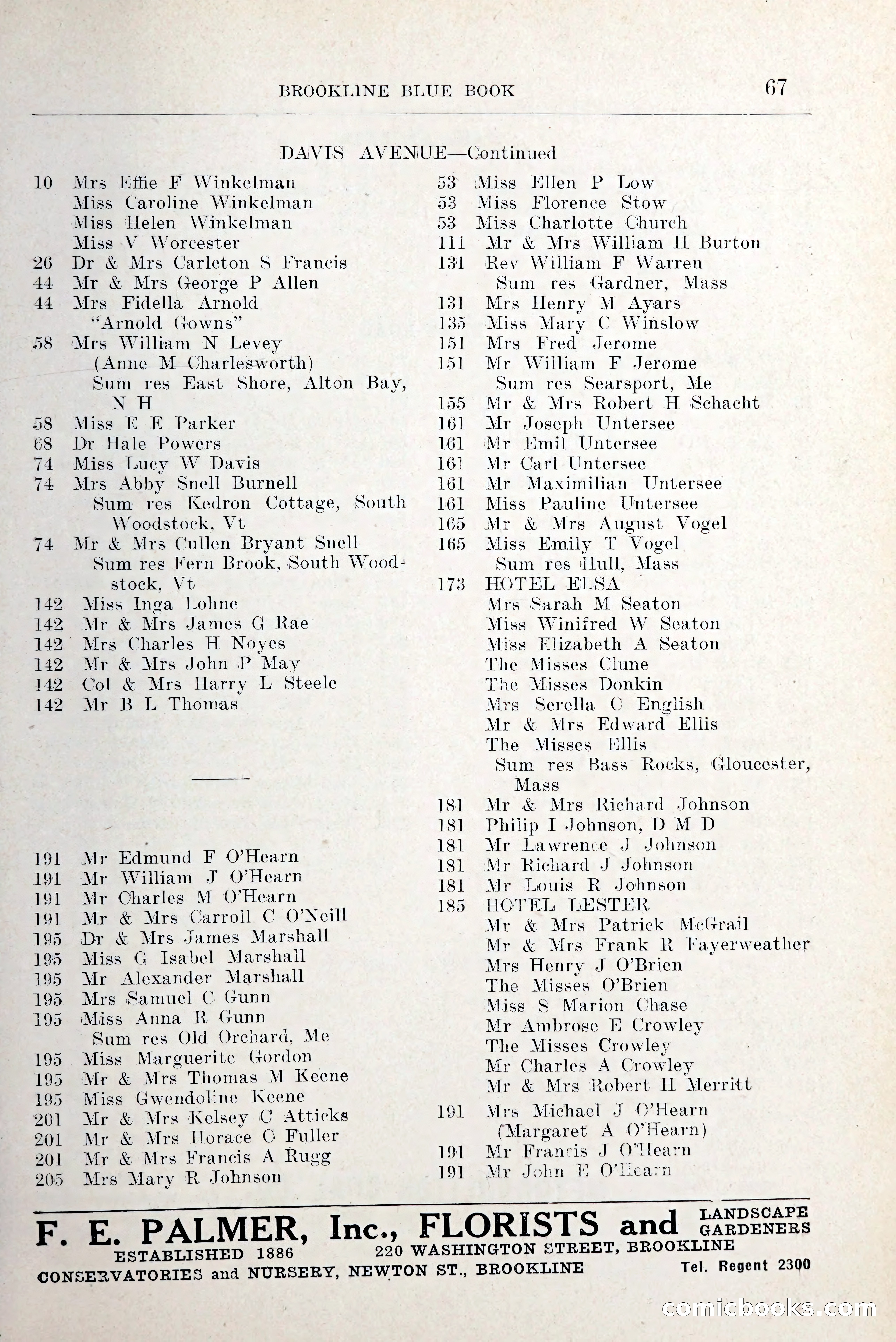 Blue Book of Brookline and Longwood — page 106 of 349