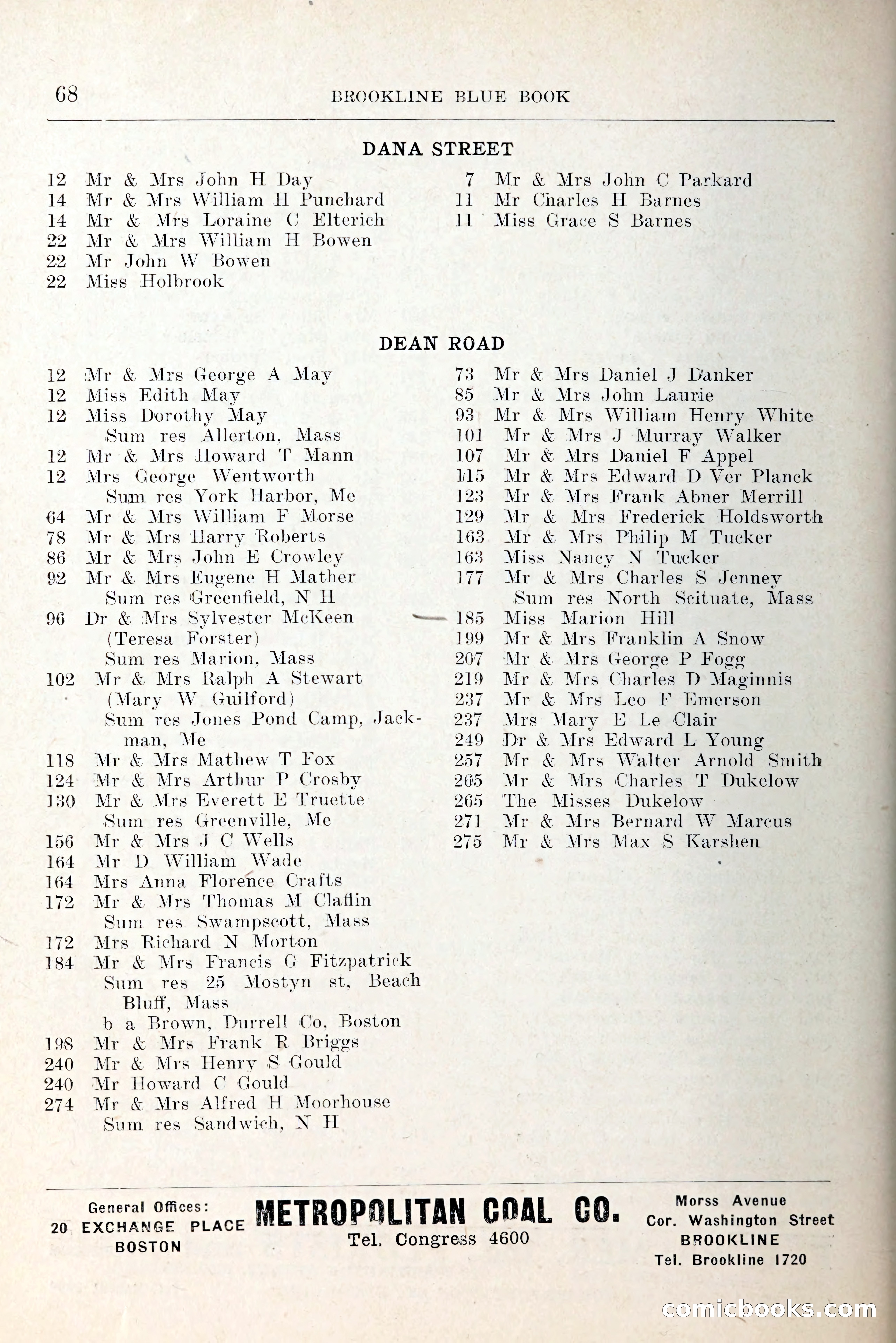 Blue Book of Brookline and Longwood — page 107 of 349