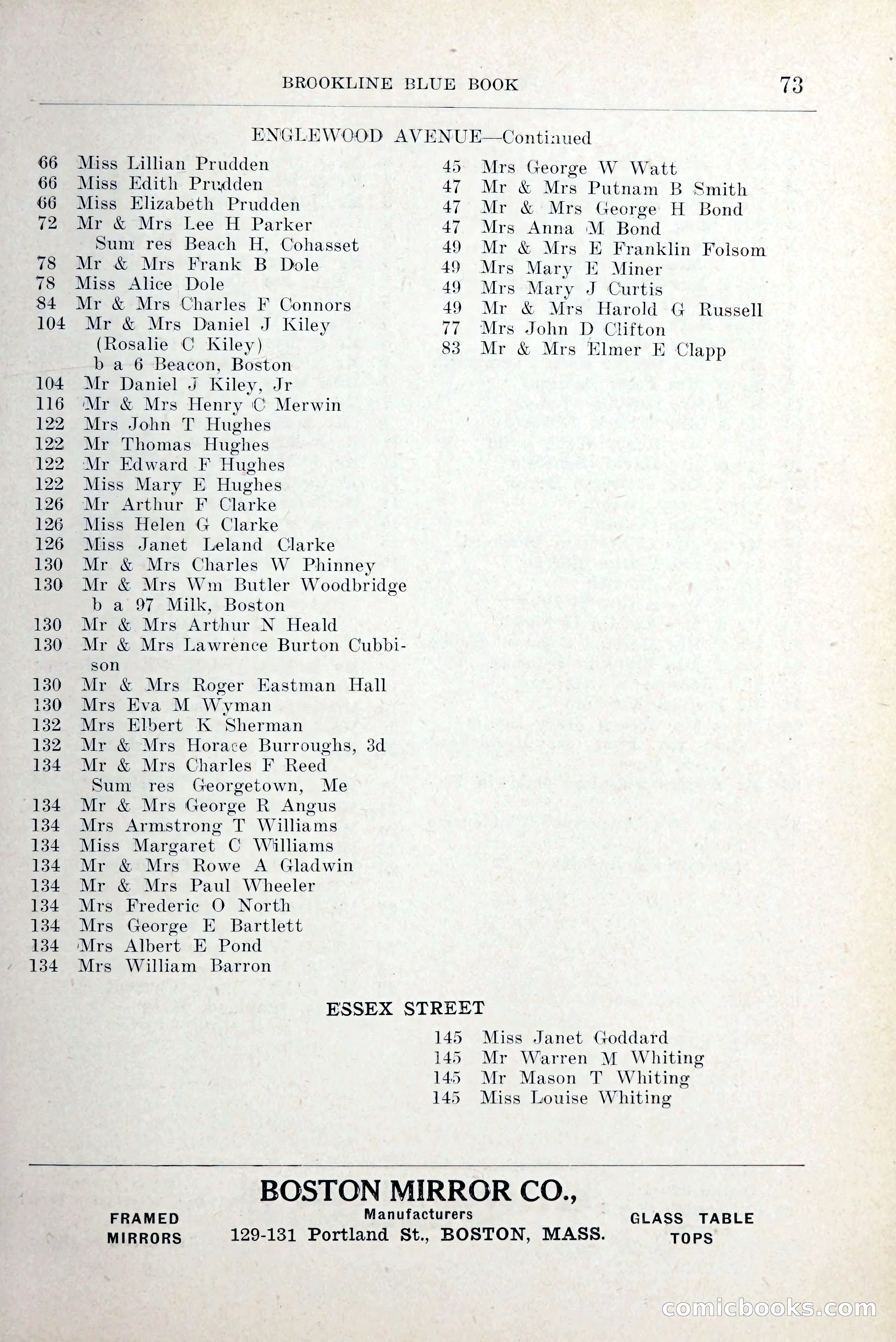 Blue Book of Brookline and Longwood — page 112 of 349