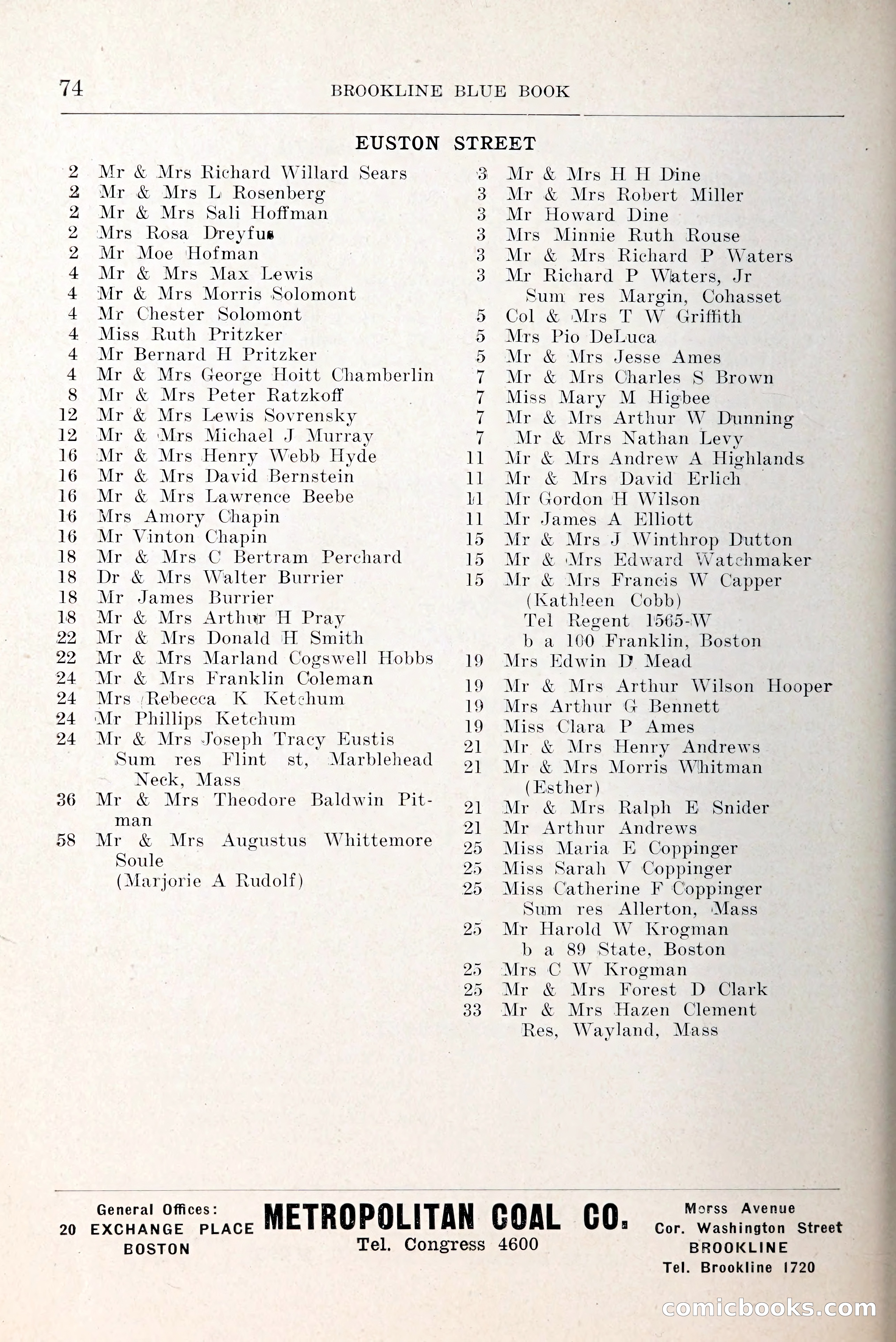 Blue Book of Brookline and Longwood — page 113 of 349