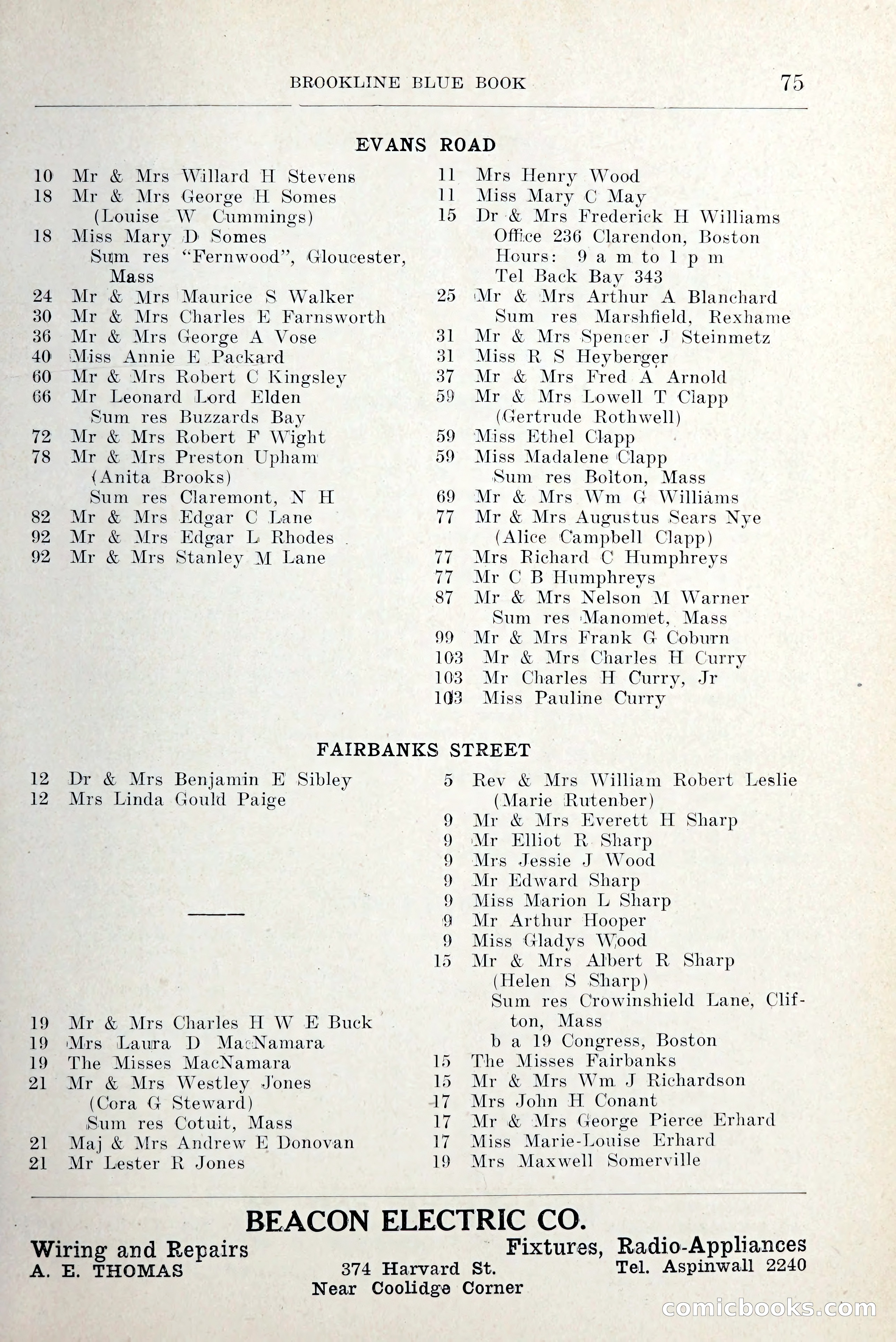 Blue Book of Brookline and Longwood — page 114 of 349