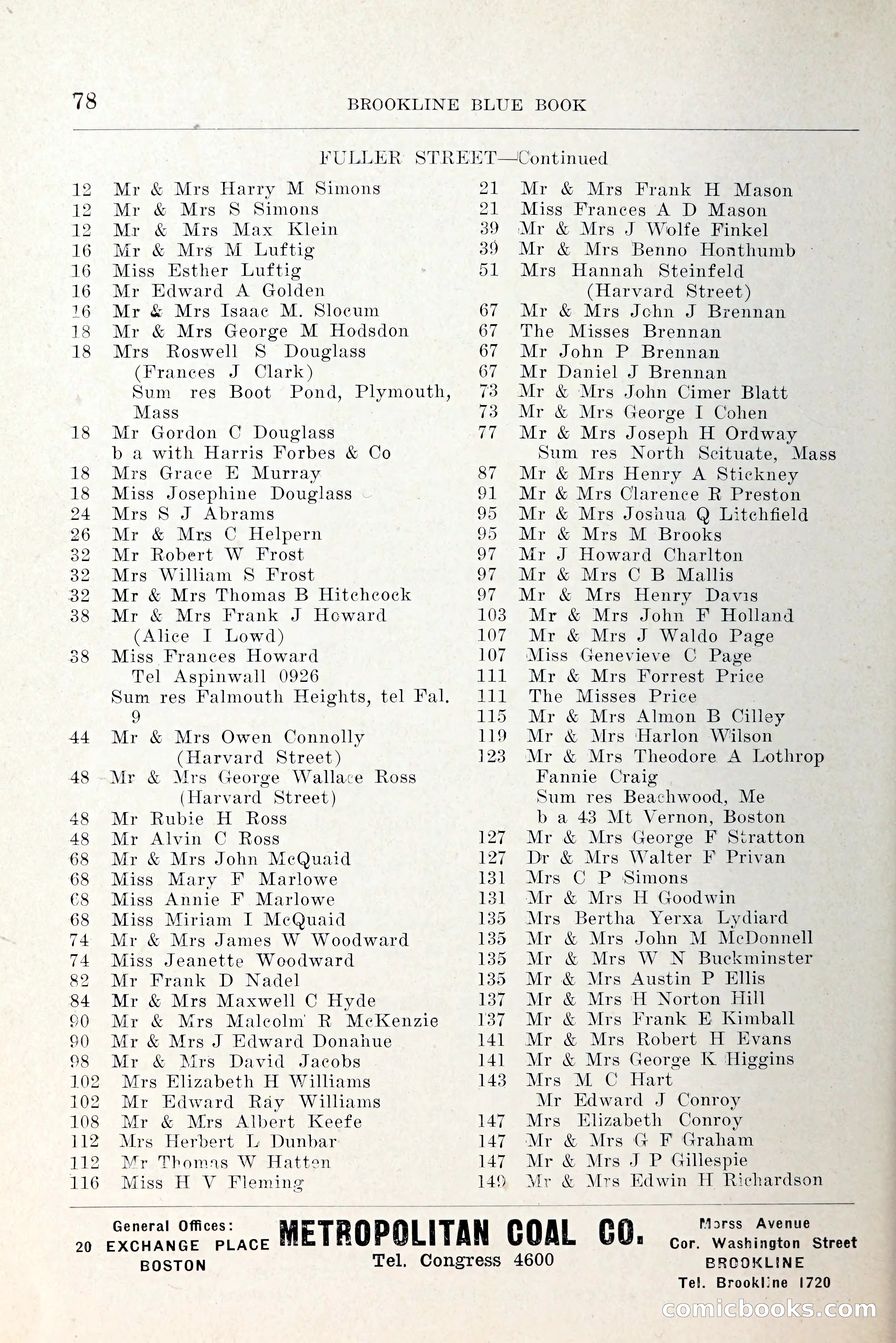 Blue Book of Brookline and Longwood — page 117 of 349